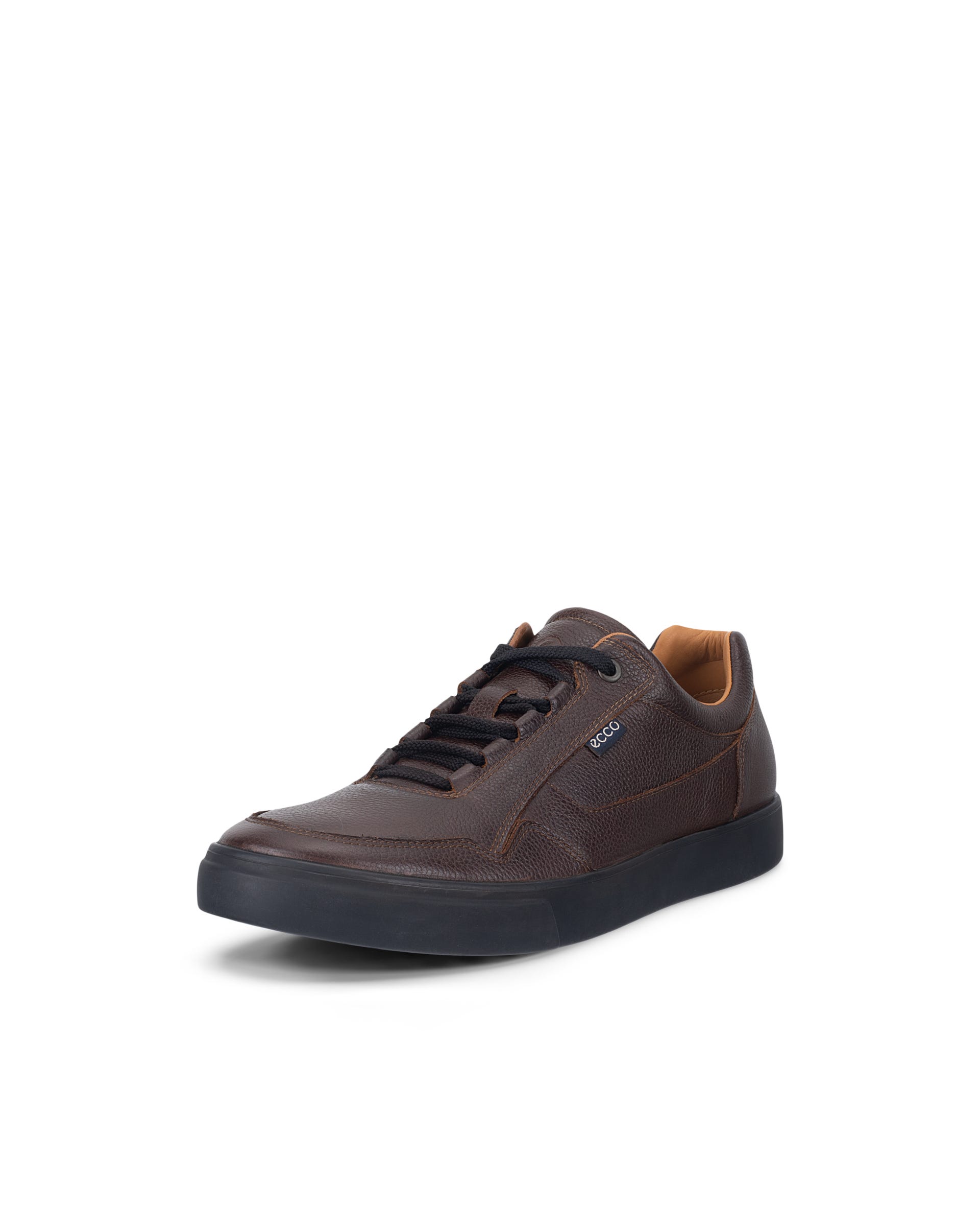Men's ECCO® SOFT 10 Nubuck Sneaker - Brown - Outside