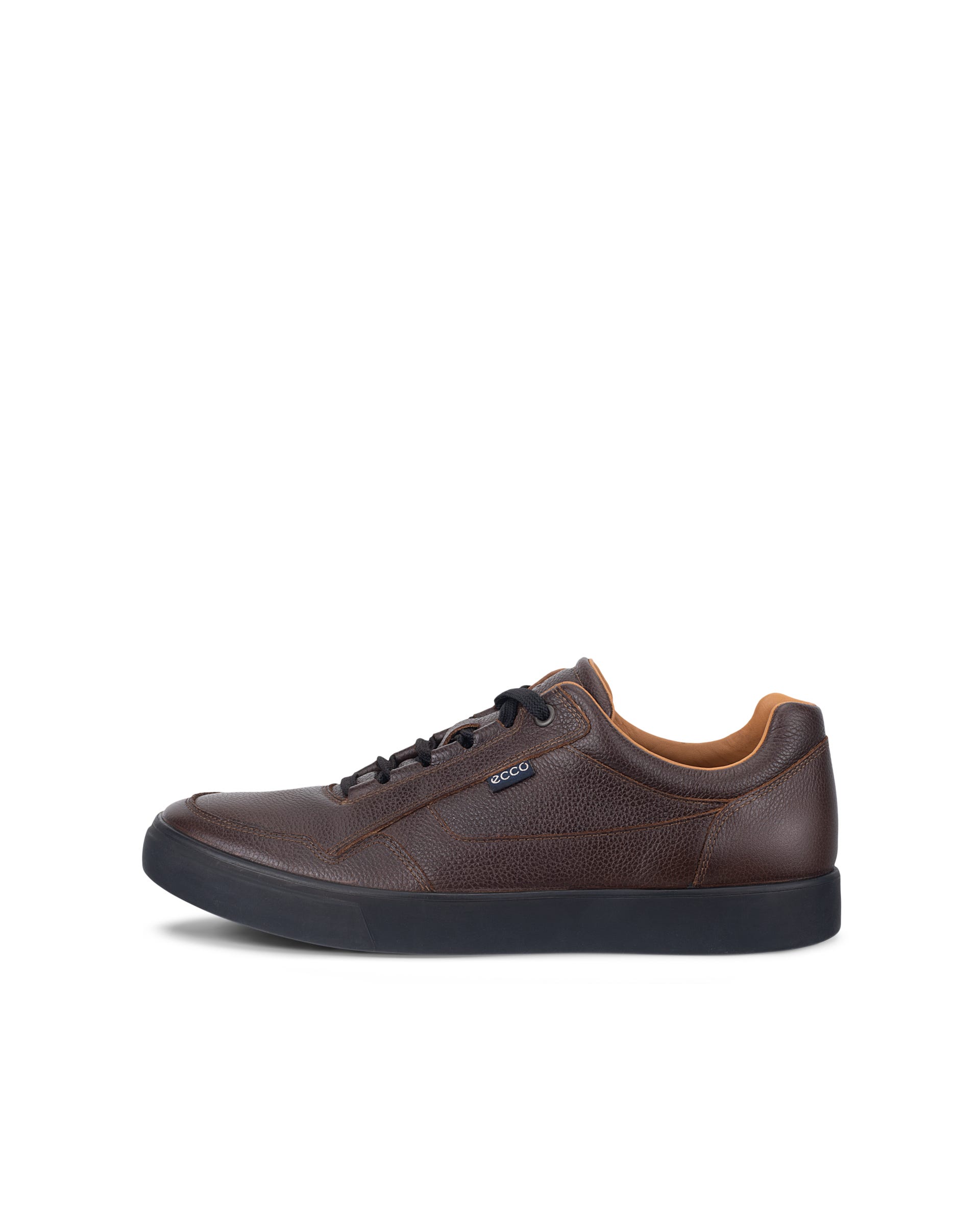 Men's ECCO® Soft 10 Nubuck Sneaker - Brown - Outside
