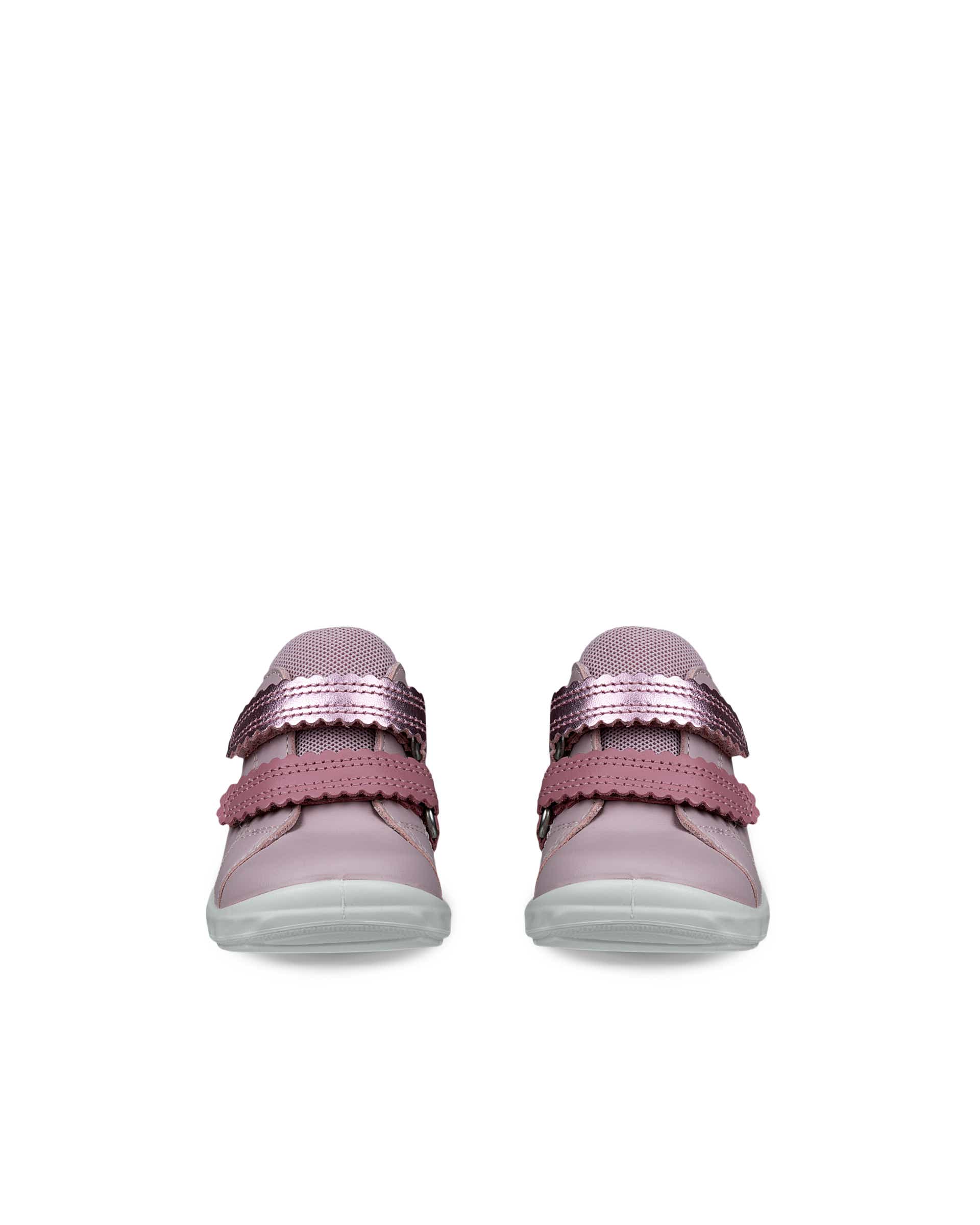 ECCO® SP.1 LITE INFANT baskets en cuir à scratch pour enfant - Rose - Front pair