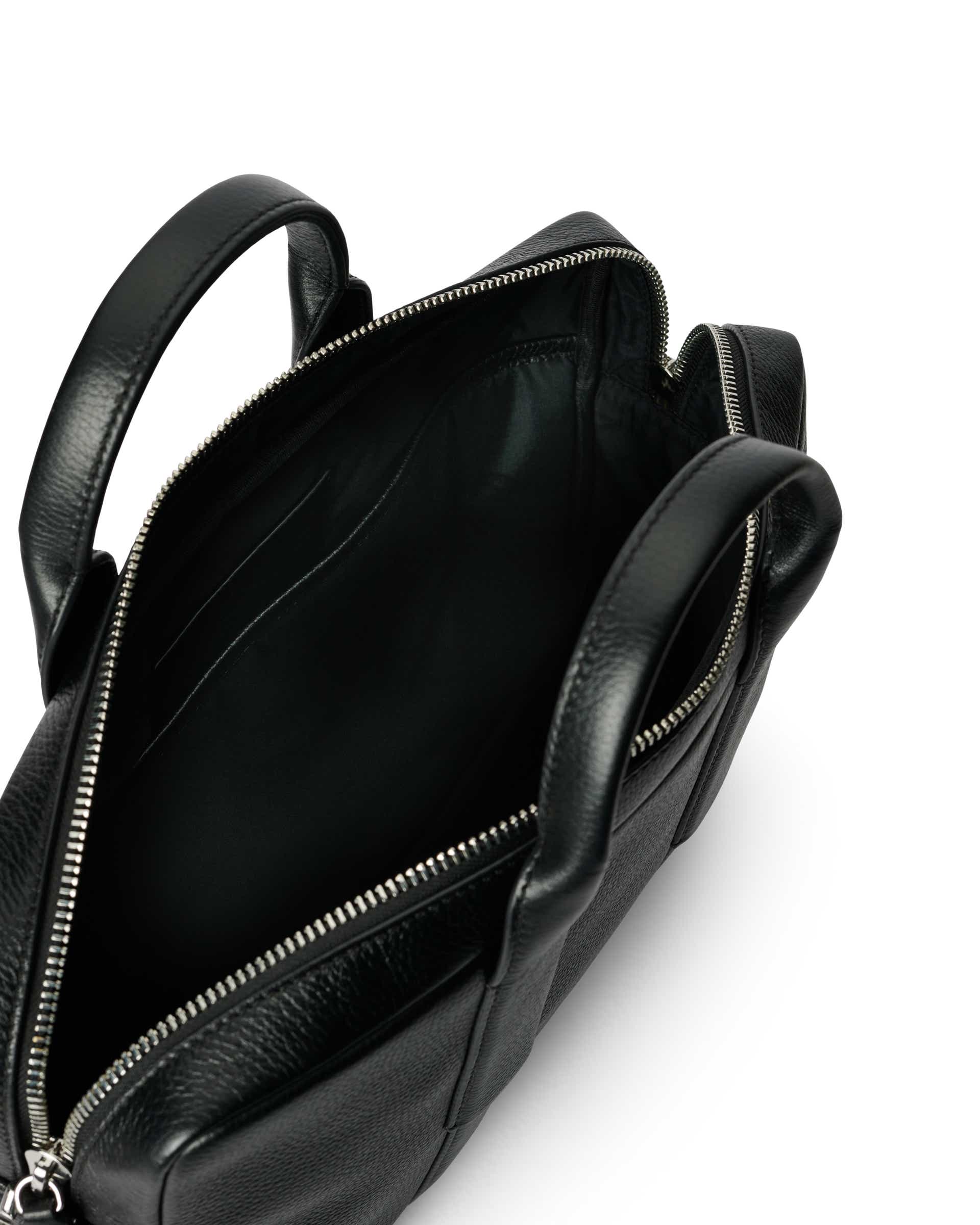 ECCO® City Leather Laptop Bag - Black - Inside