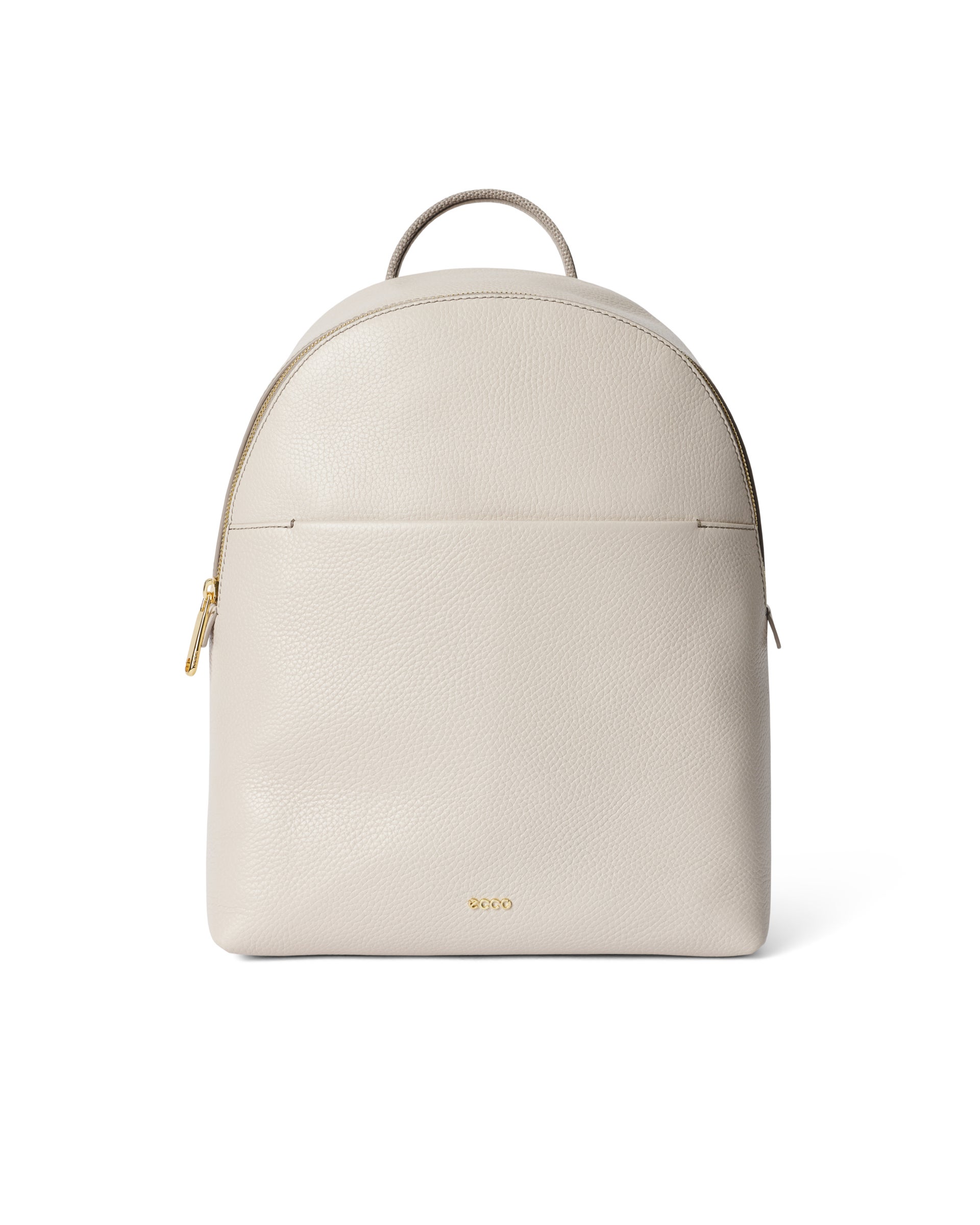 ECCO Round Pack Medium Pebbled レザーバックパック - ベージュ - Main