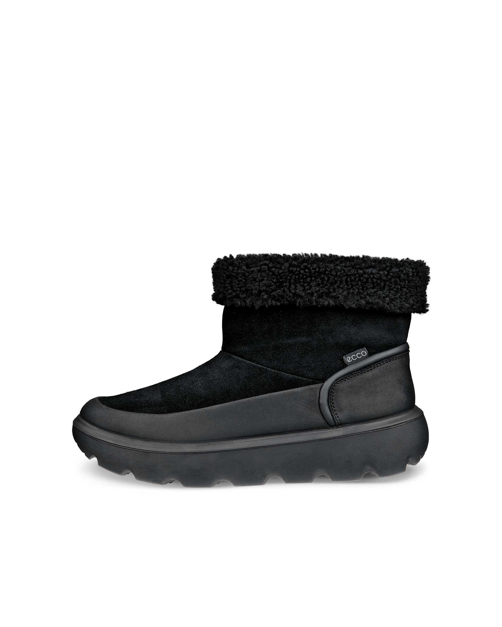 Naisten ECCO® GLACIA vedenkestävä mokkanahkaiset -talvinilkkurit - Musta - Outside