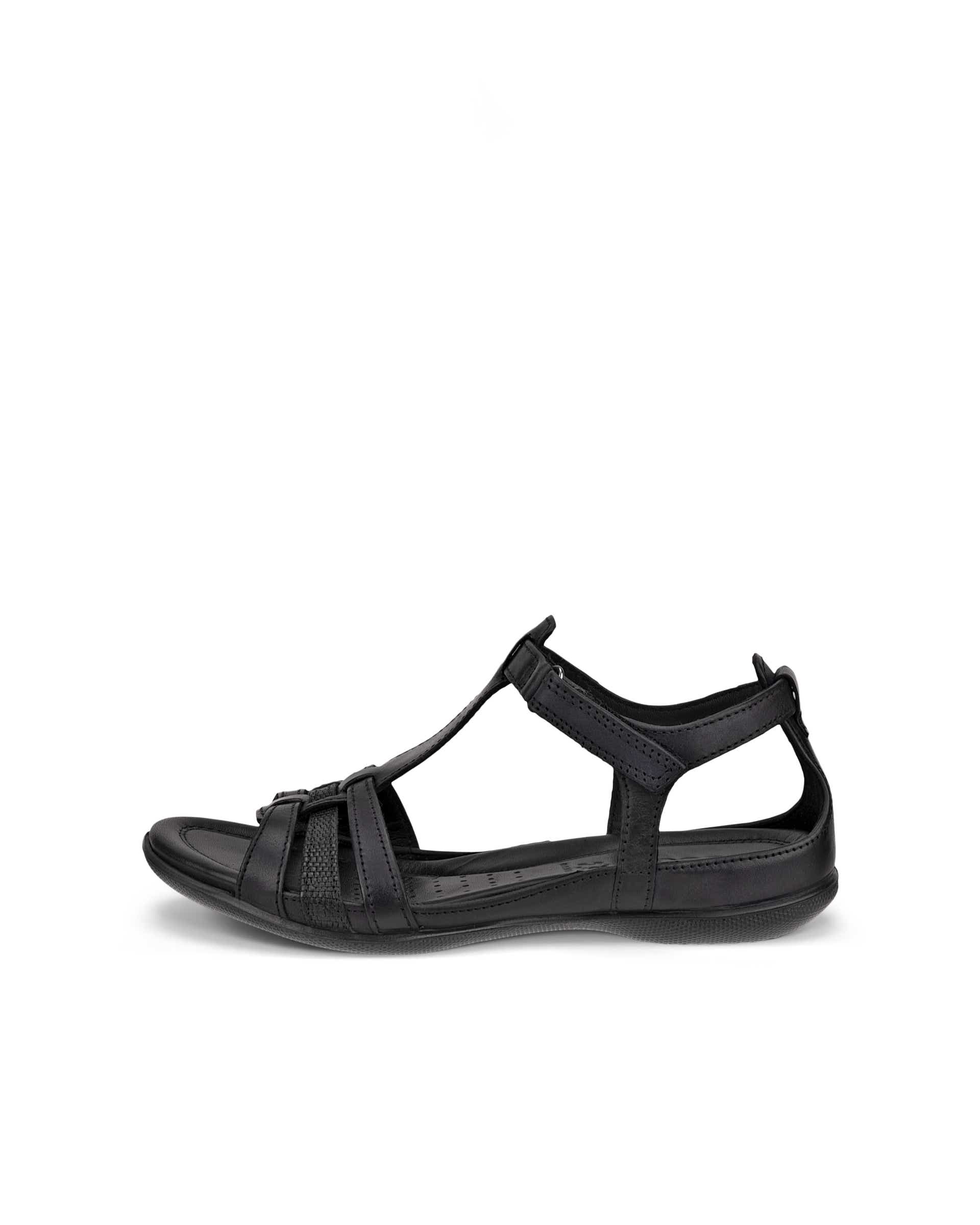 ECCO Flash T-Strap Sandal ウィメンズ レザーTバーサンダル | ブラック ECCO Flash T-Strap Sandal ウィメンズ レザーTバーサンダル | ブラック