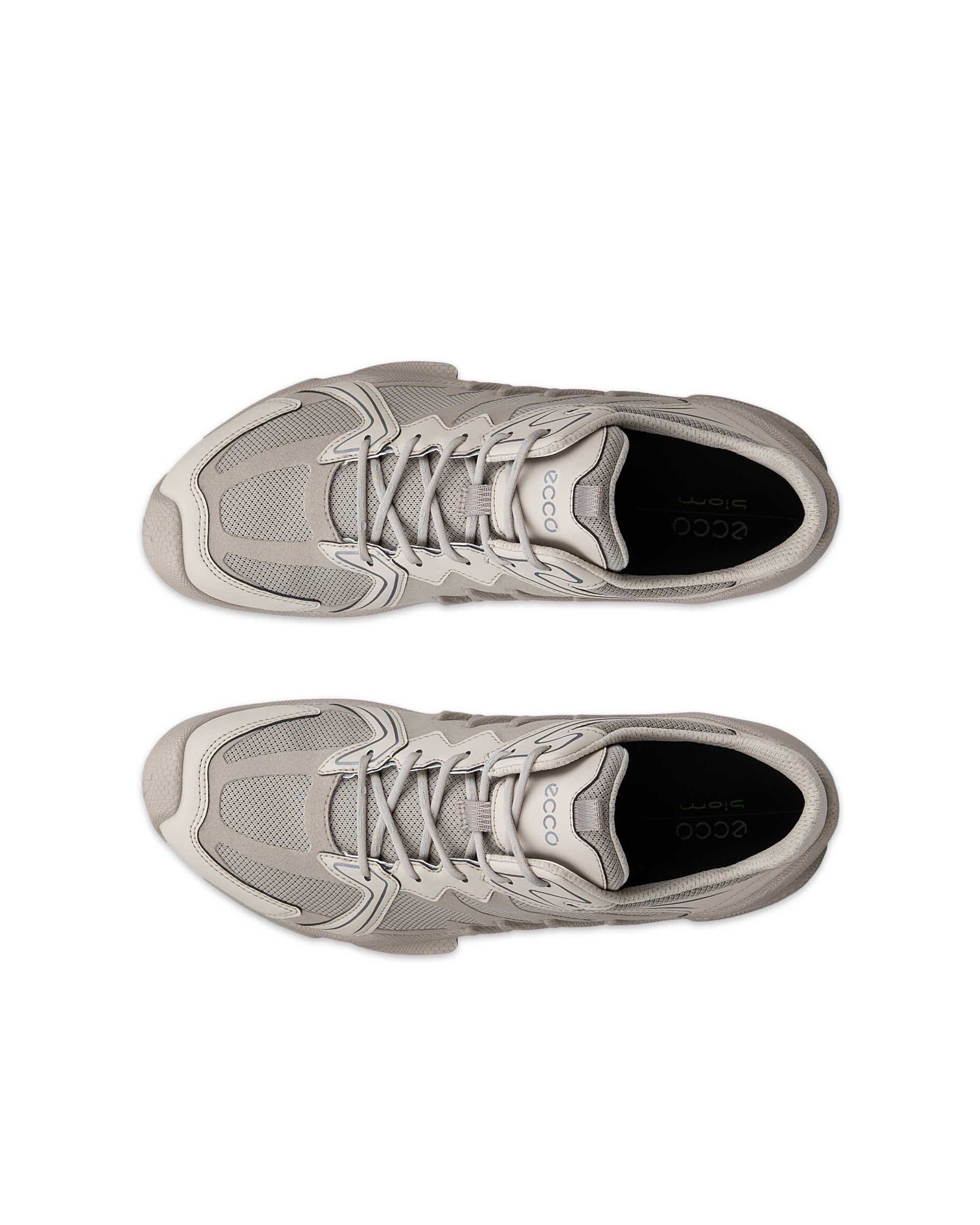 Męskie tekstylne buty outdoorowe Gore-Tex ECCO® BIOM AEX - Beżowy - Top left pair