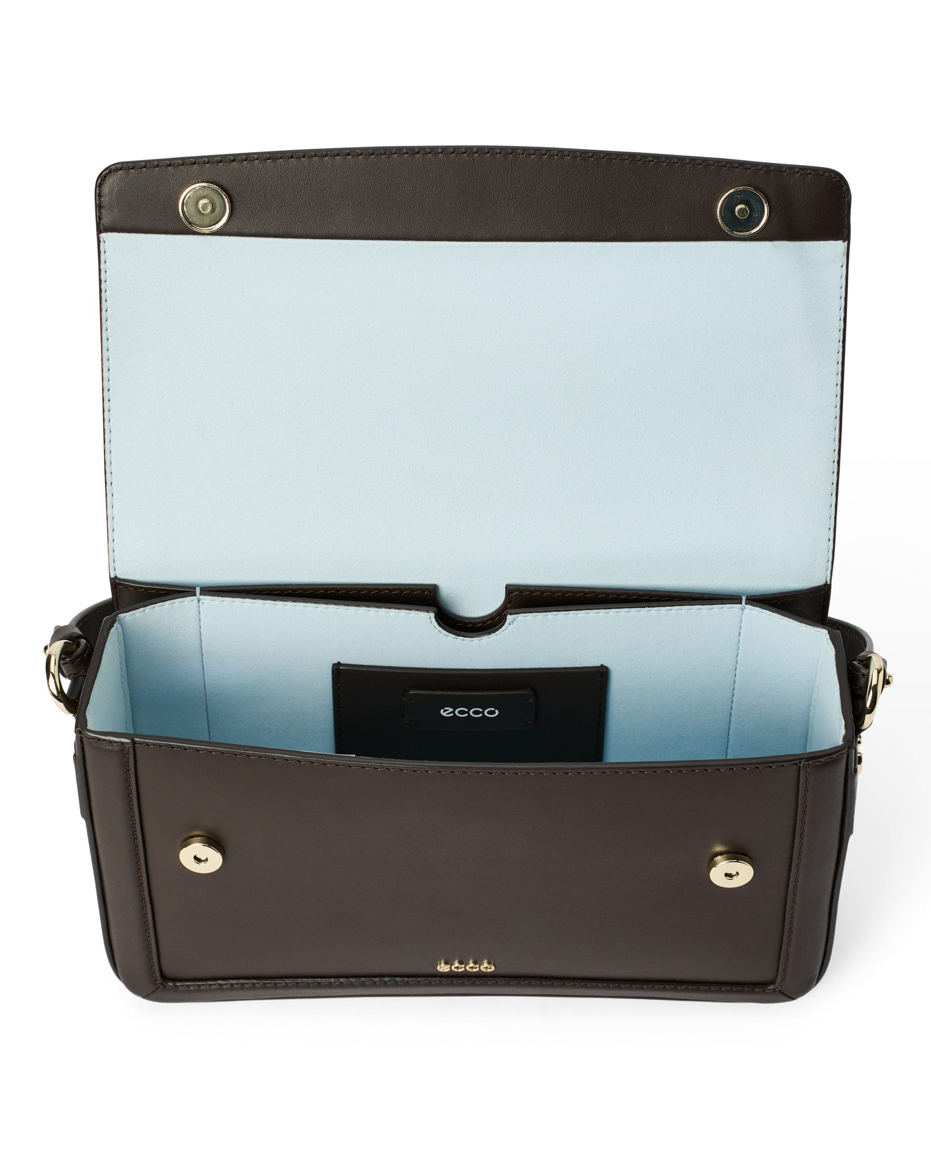 Women's ECCO® PINCH BAG Leather Pinch Crossbody Bag - Brown - Inside