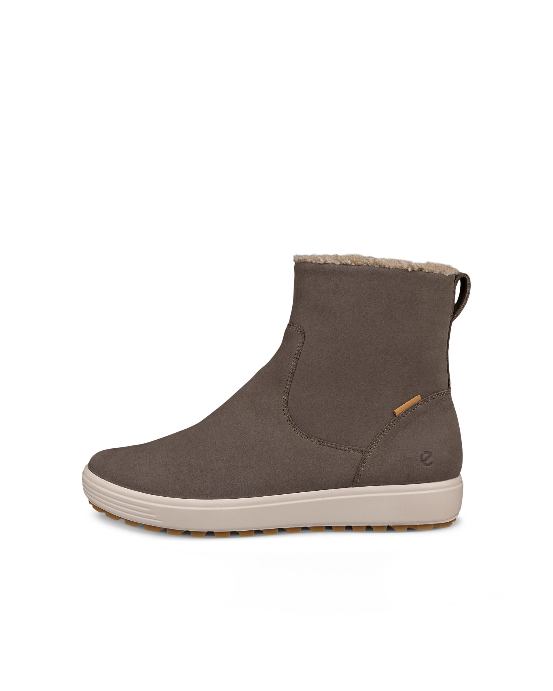ECCO® SOFT 7 ženske srednje čizme od nubuka - Smeđa - Outside