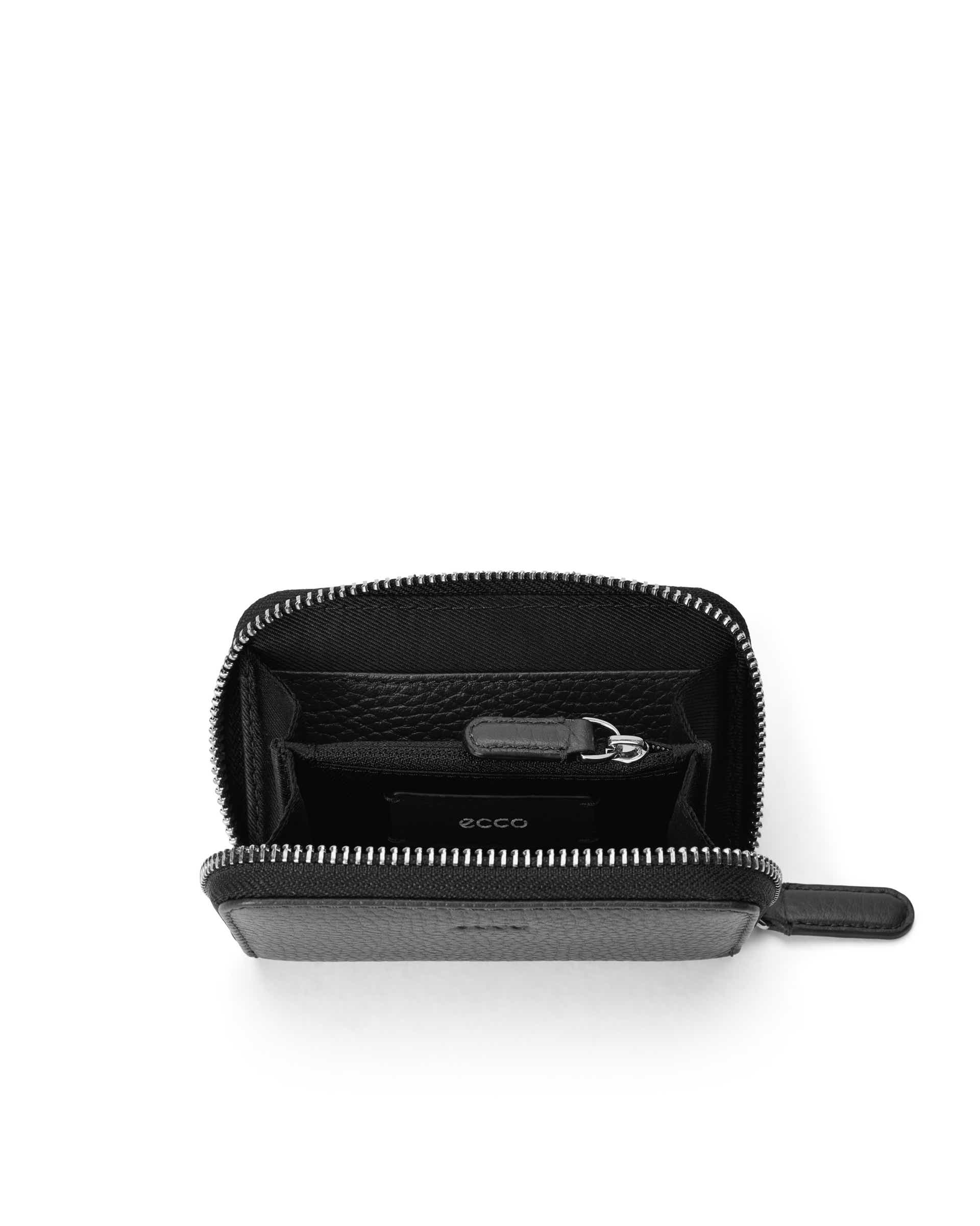 ECCO® Essential kisméretű bőr pénztárca - Fekete - Inside