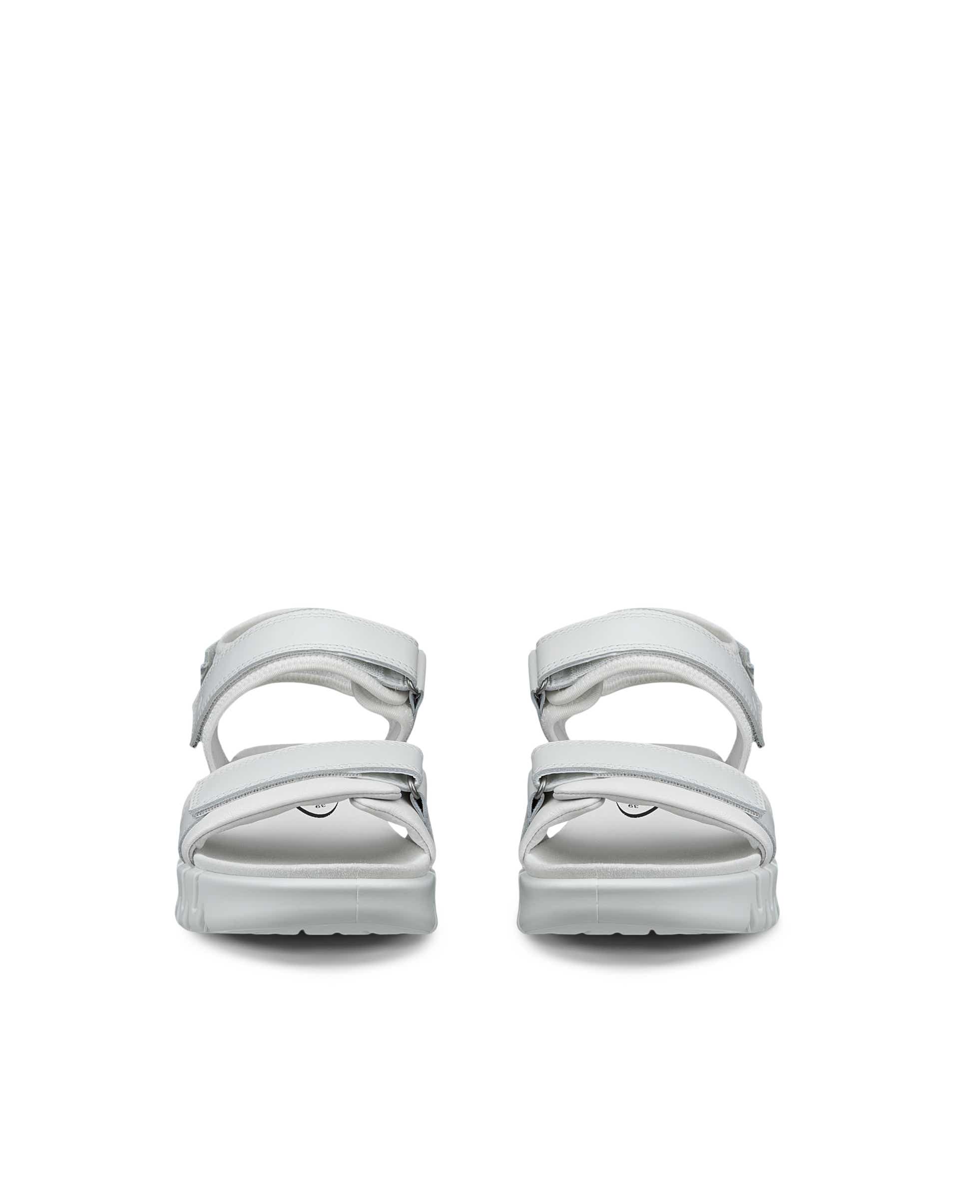 Women's ECCO® Gruuv Leather Sandal - White - Front pair