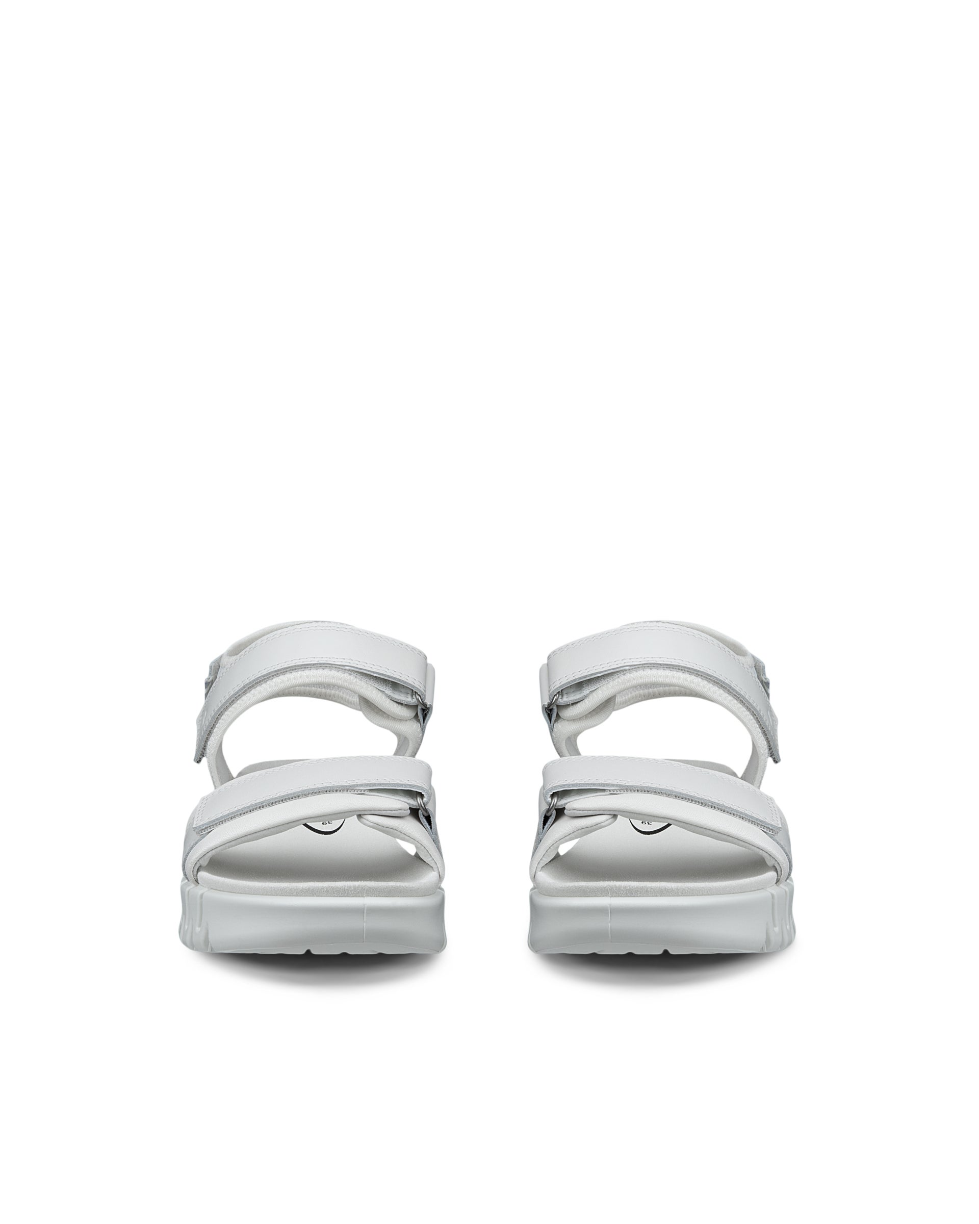 ECCO Gruuv ウィメンズ ヌバックヒールサンダル - ホワイト - Front pair