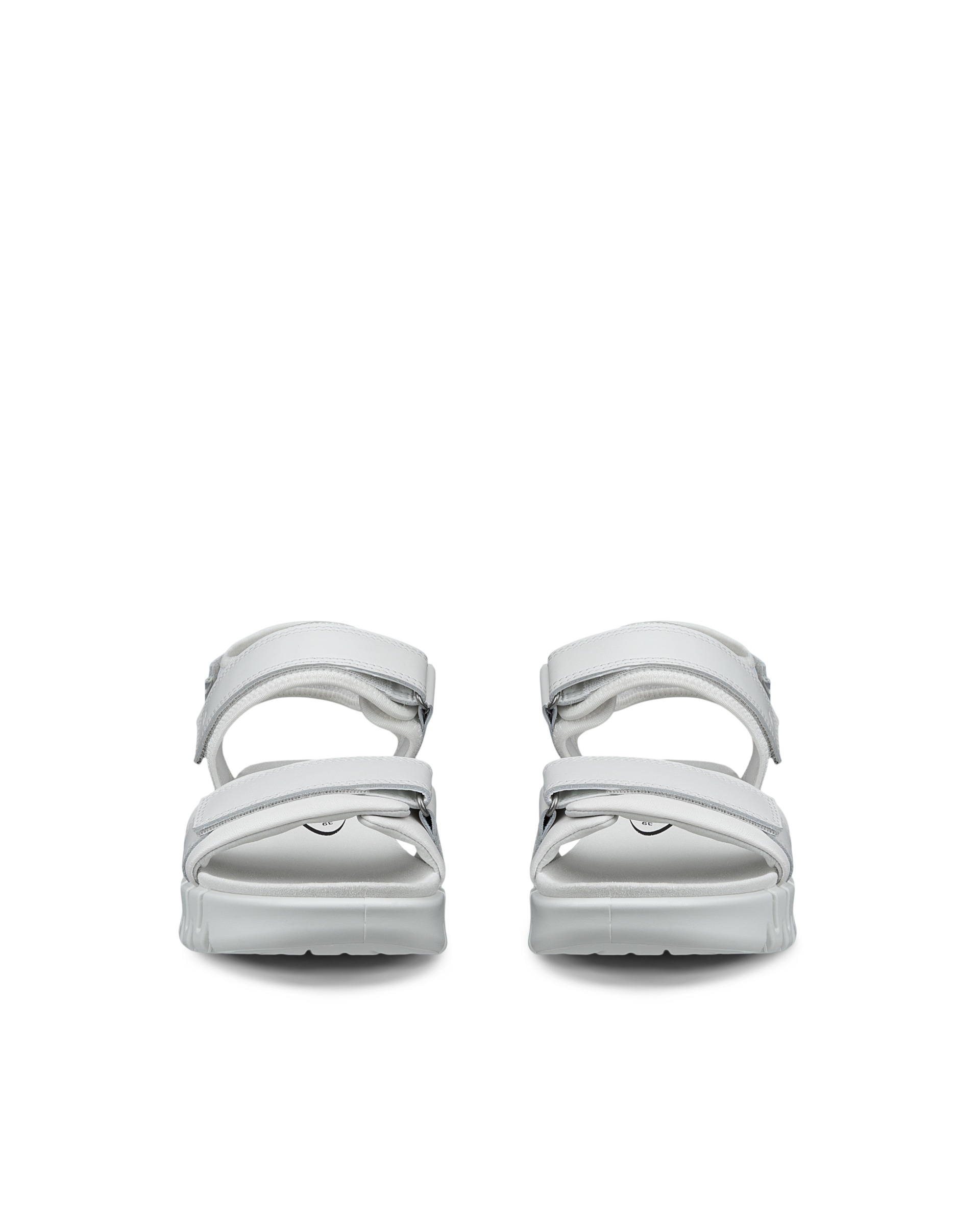 ECCO Gruuv ウィメンズ ヌバックヒールサンダル - ホワイト - Front pair