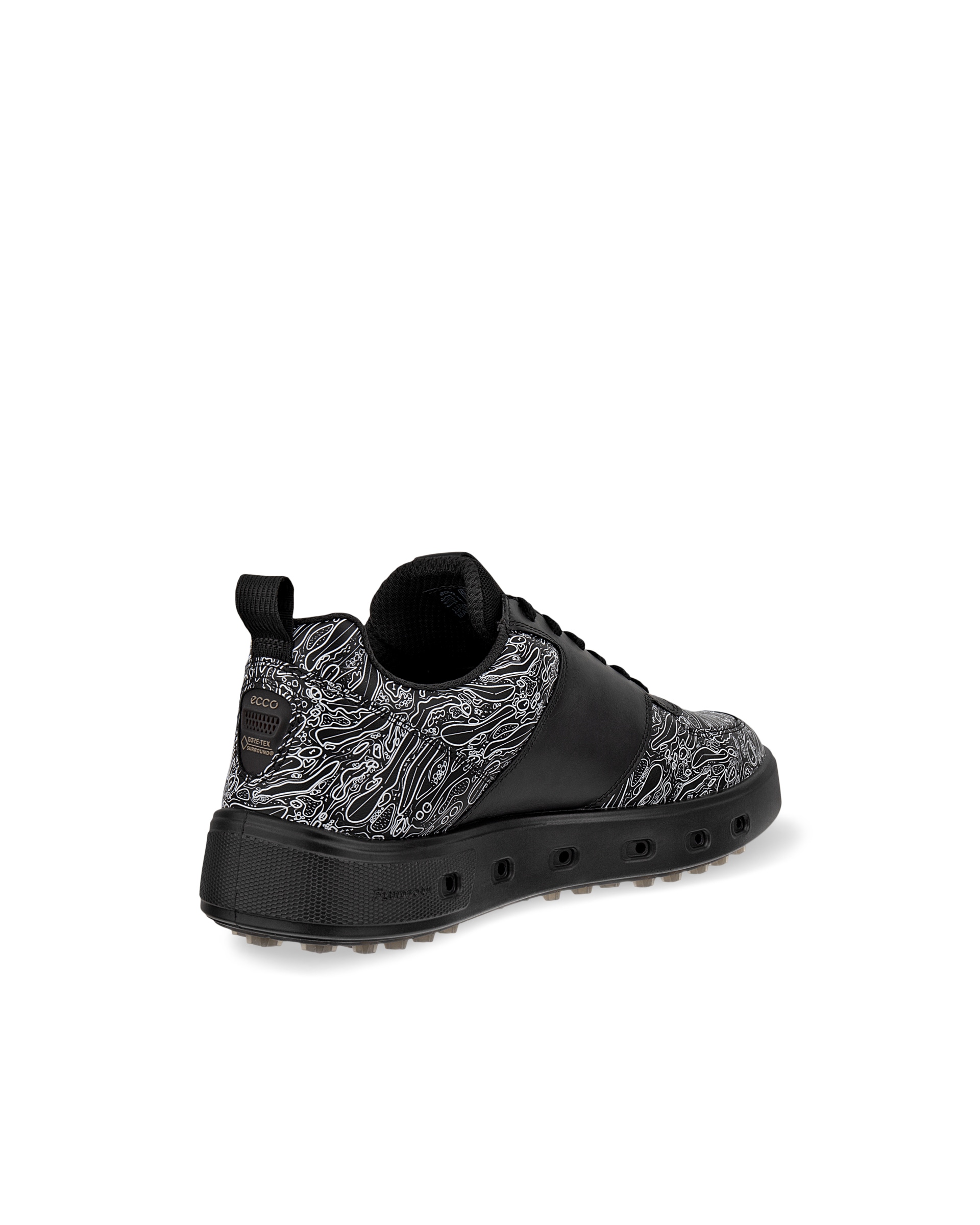 ECCO® Golf Street 720 férfi Gore-Tex bőr golfcipő - Fekete - Back