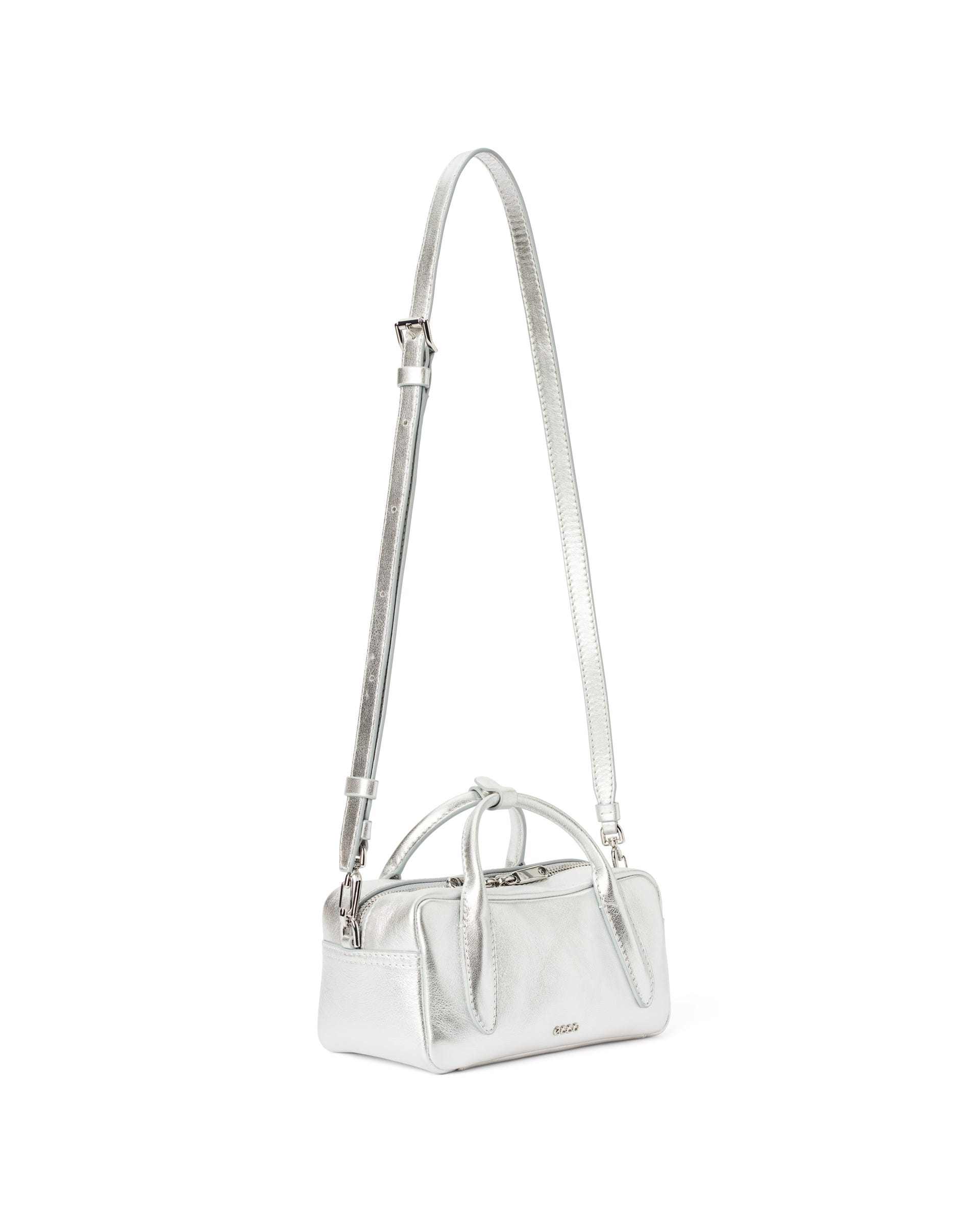 Mala bowling couro mulher ECCO® BOWLING BAG S - Prateado - Main