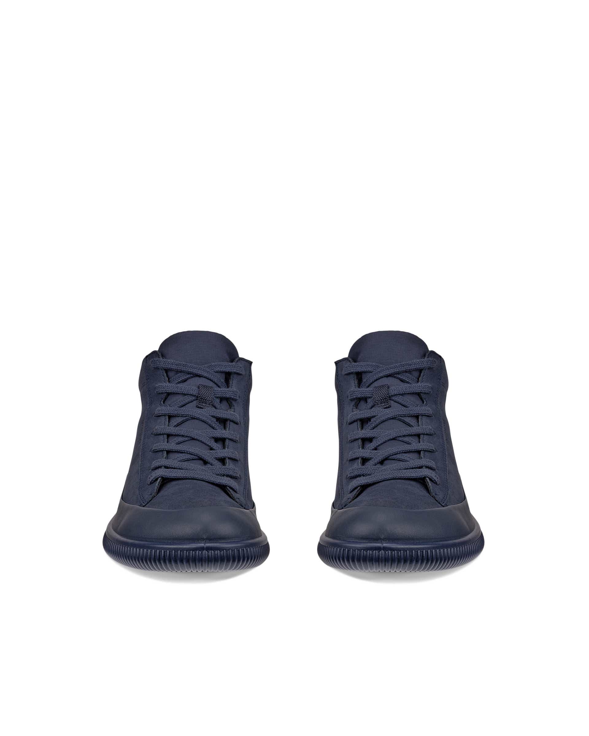 ECCO® SOFT ZERO ženske vodootporne srednje čizme od nubuka - Plava - Front pair