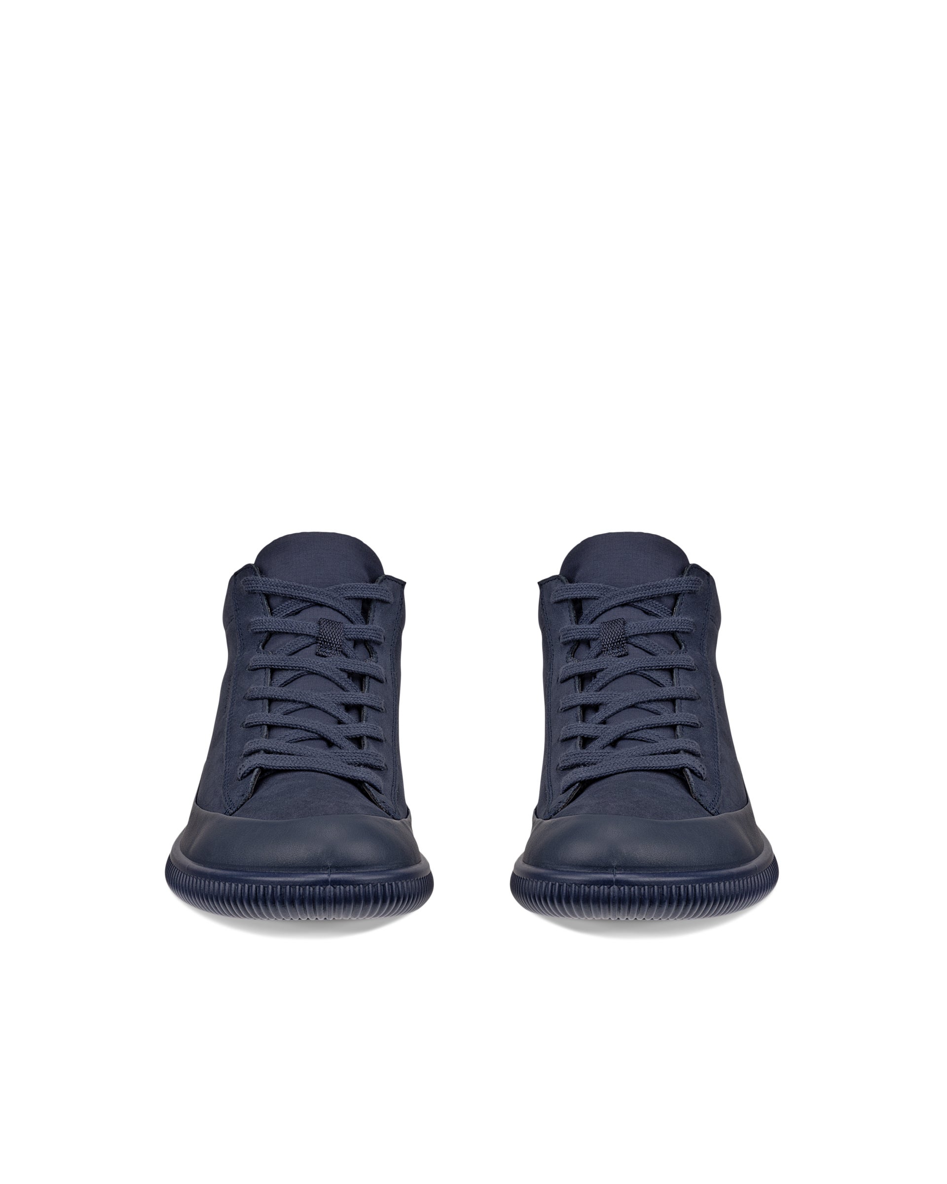 ECCO® SOFT ZERO ženske vodootporne srednje čizme od nubuka - Plava - Front pair