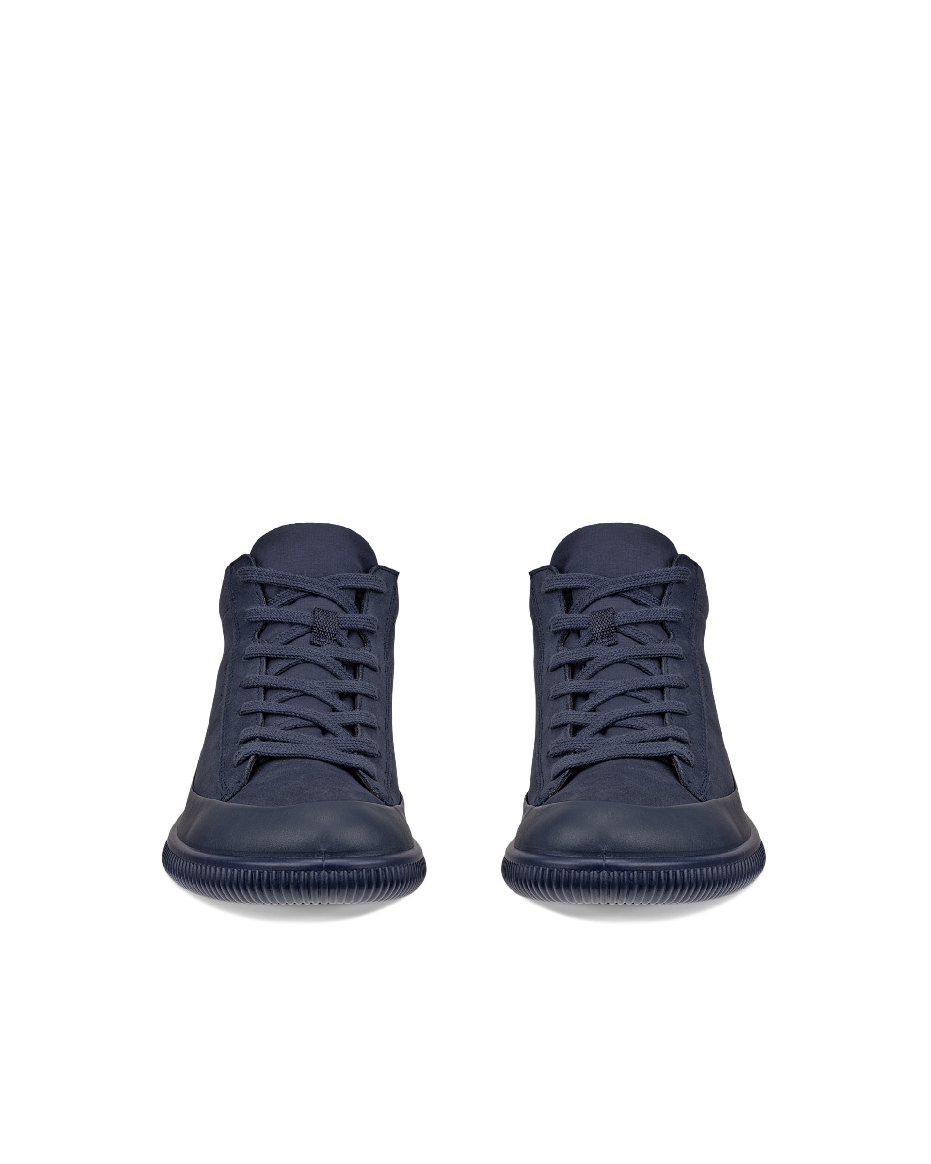 Damskie nubukowe wodoodporne buty za kostkę ECCO® SOFT ZERO - Niebieski - Front pair