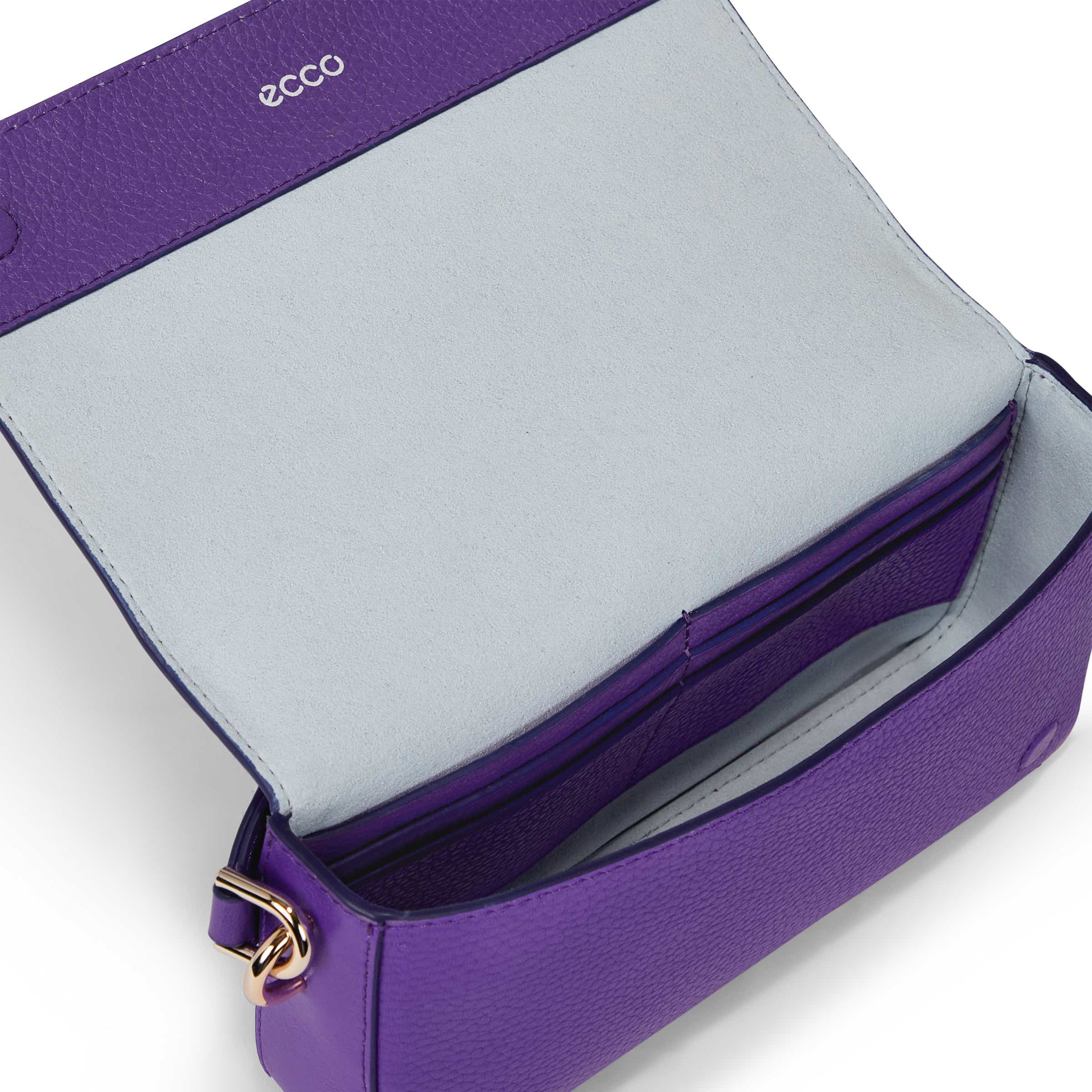 ECCO® Phone Bag Leather Crossbody Bag - Purple - Inside