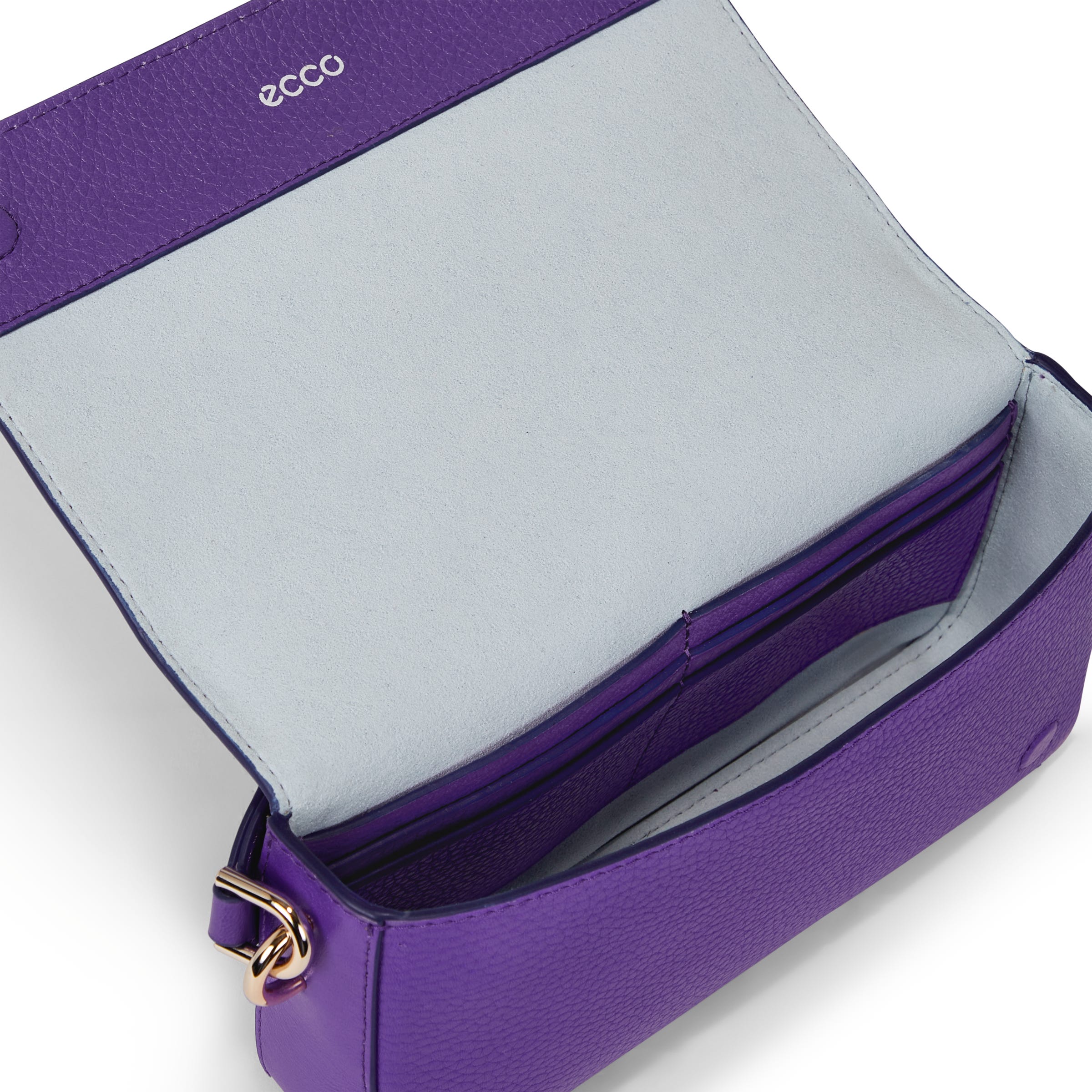 ECCO® Phone Bag Leather Crossbody Bag - Purple - Inside