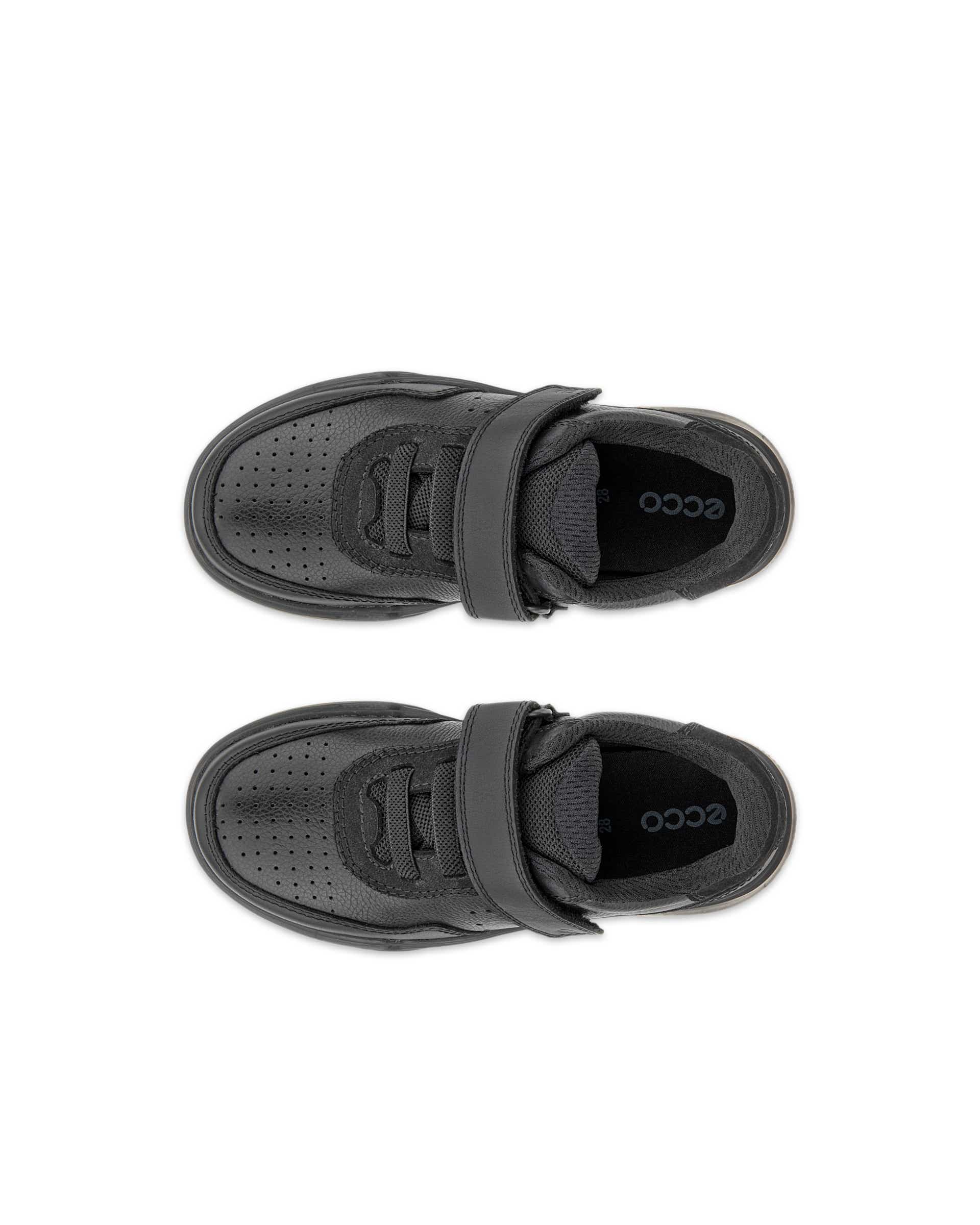 ECCO® STREET COURT K Kinder Ledersneaker - Schwarz - Top left pair