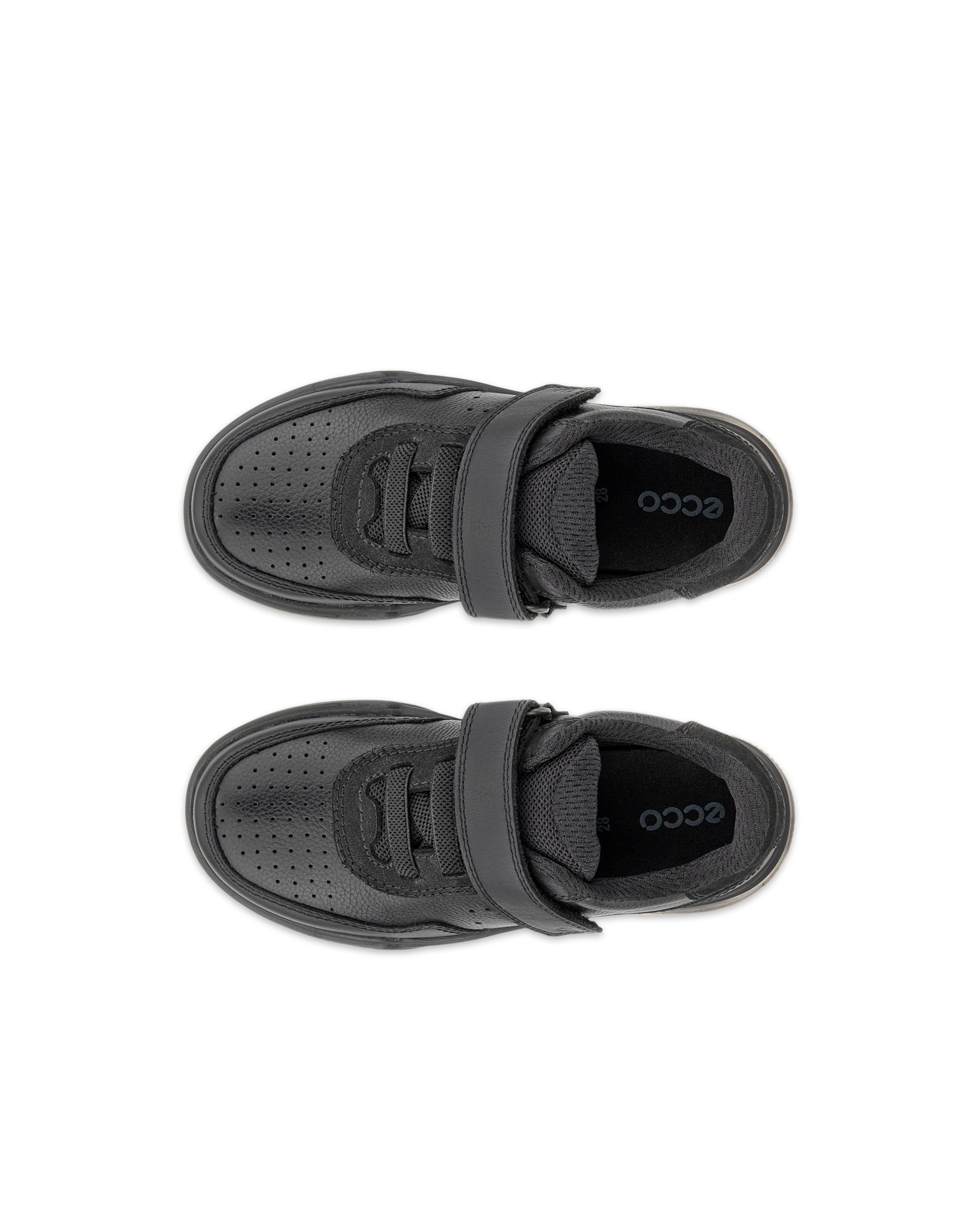 ECCO® STREET COURT K Kinder Ledersneaker - Schwarz - Top left pair