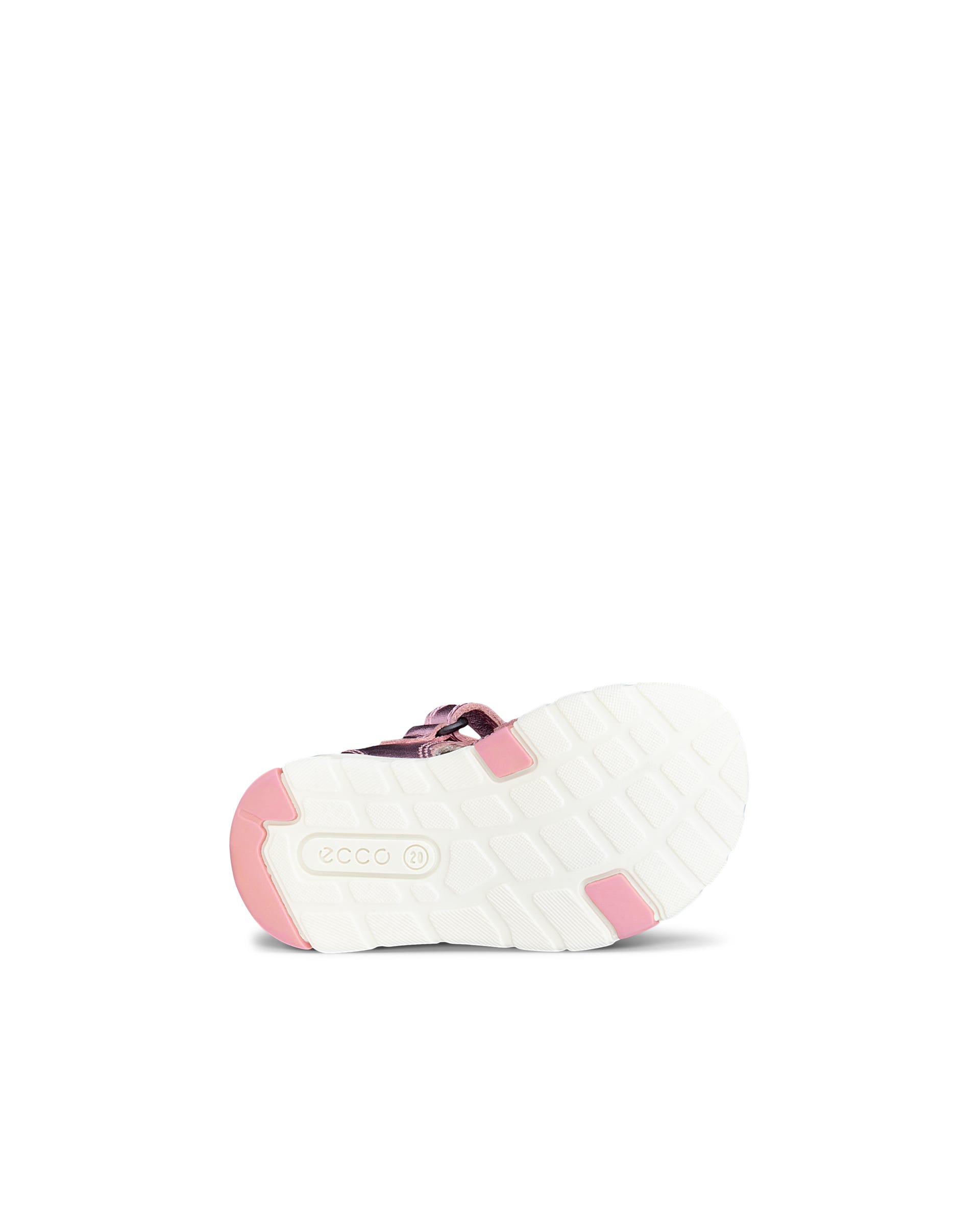 Kids' ECCO® Mini Stride Leather Fisherman Sandal - Pink - Sole