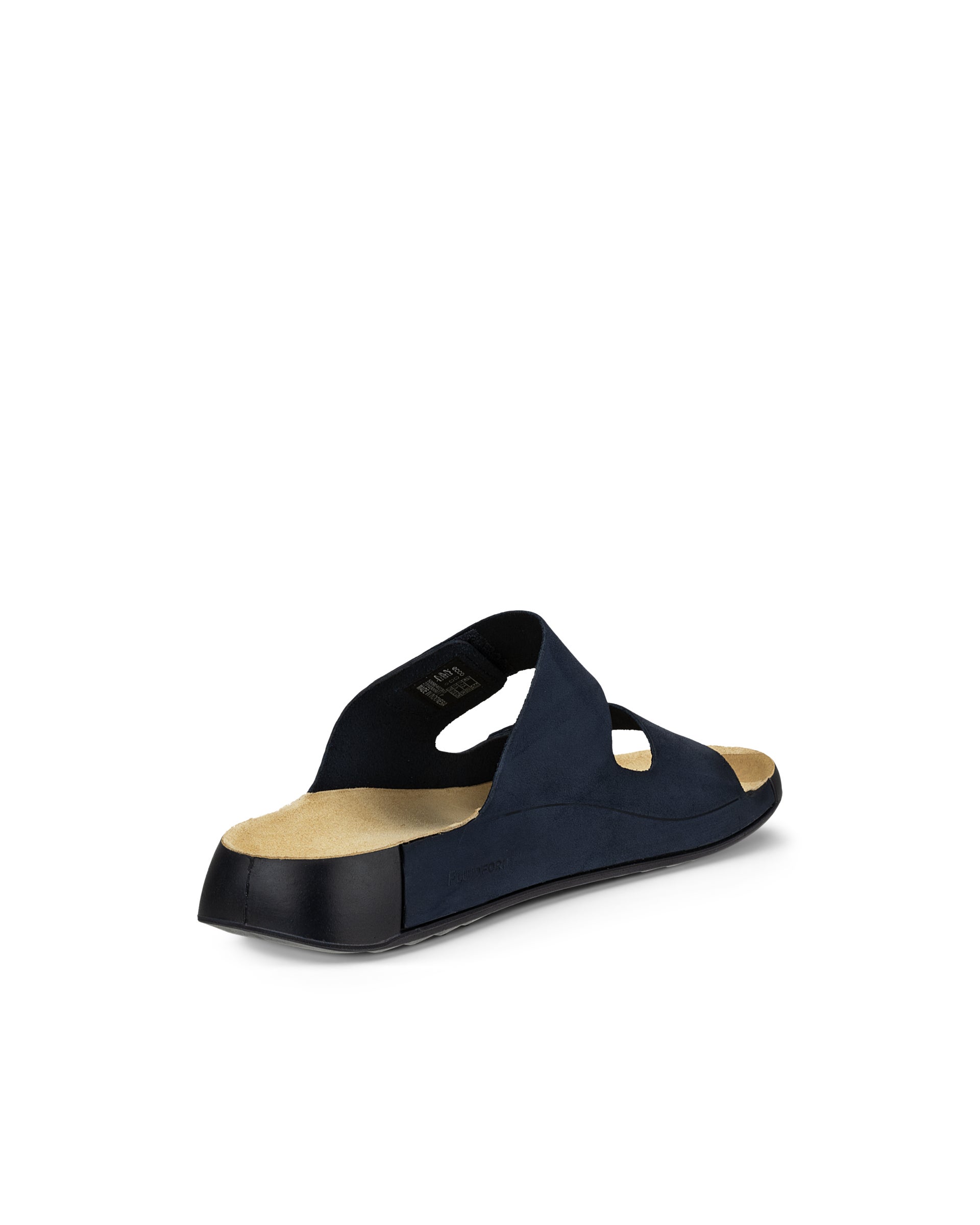 ECCO Cozmo Slide メンズ ヌバック2ストラップサンダル - ブルー - Back