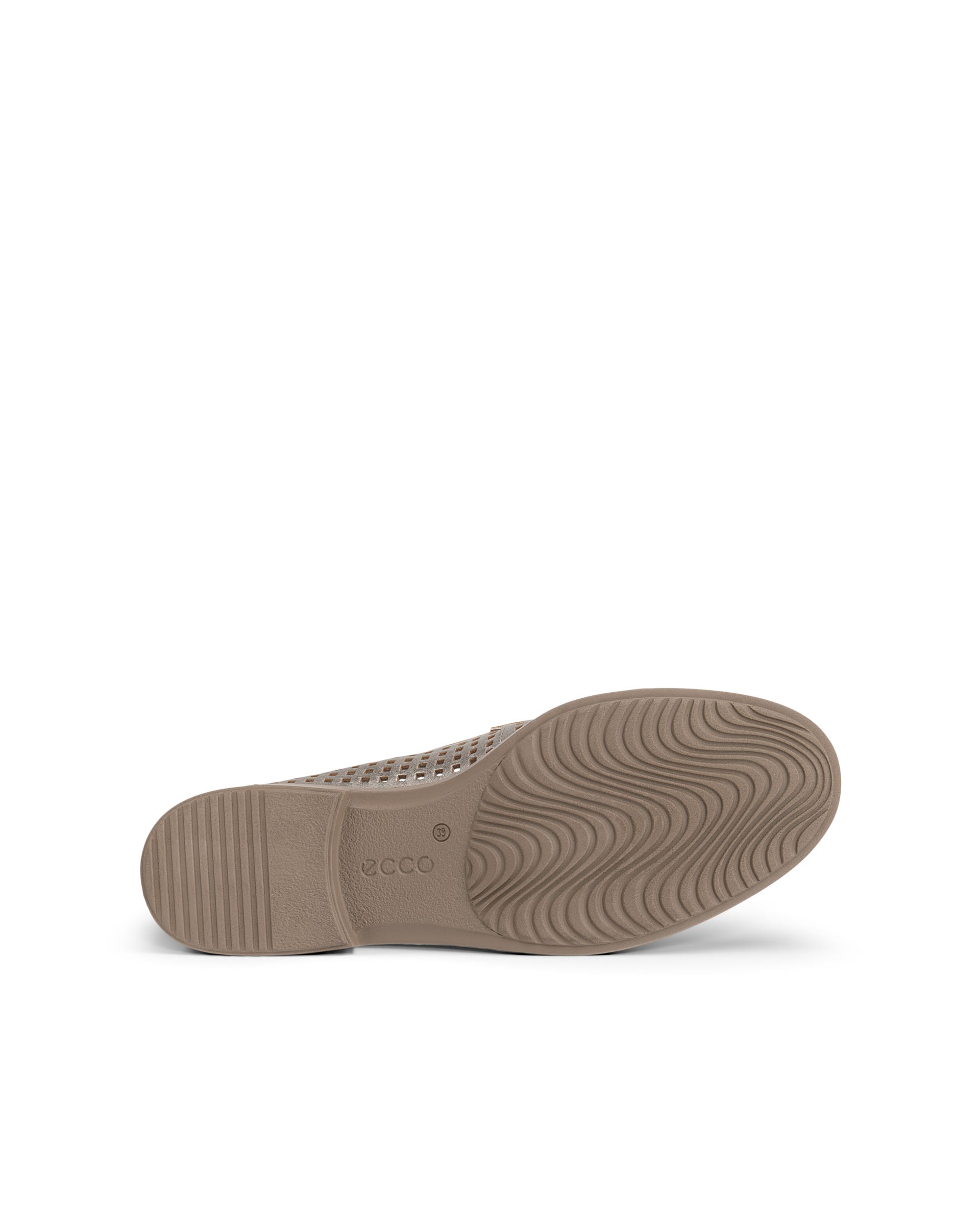 Women's ECCO® Dress Classic 15 Leather Loafer - Gold - Sole