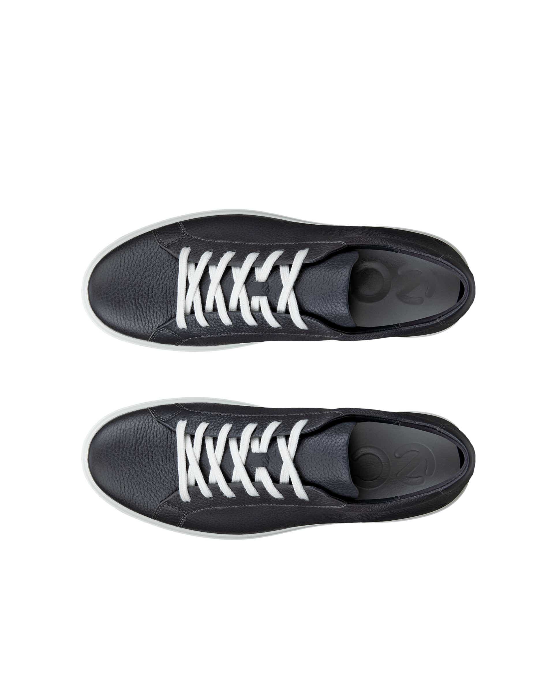 ECCO soft 60 MEN メンズ レザースニーカー - グレー - Top left pair