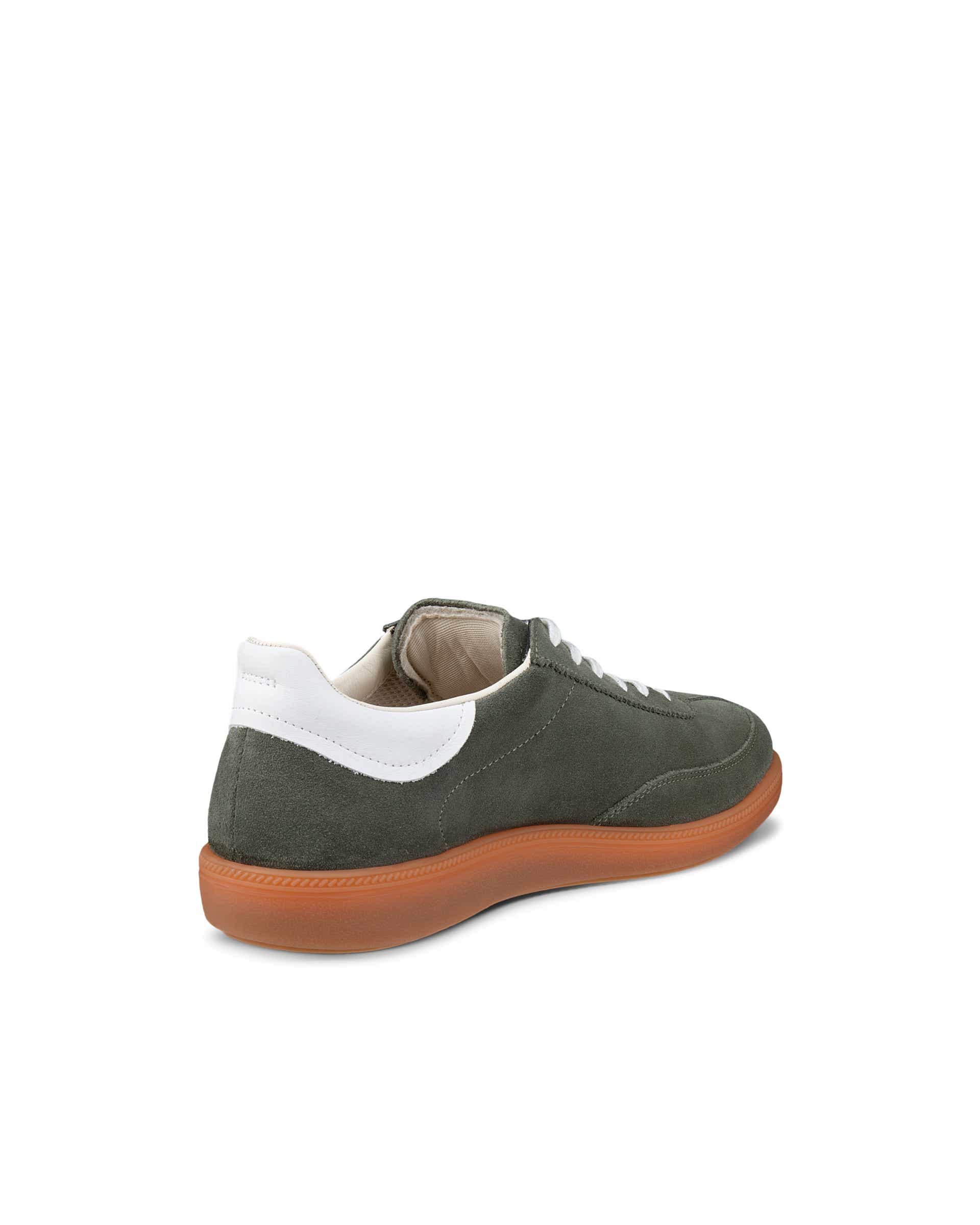 Women's ECCO® SOFT 11 Suede Trainer - Green - Back