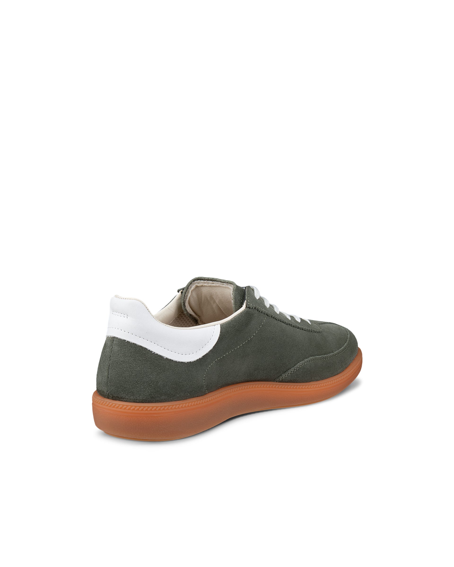 Women's ECCO® SOFT 11 Suede Trainer - Green - Back