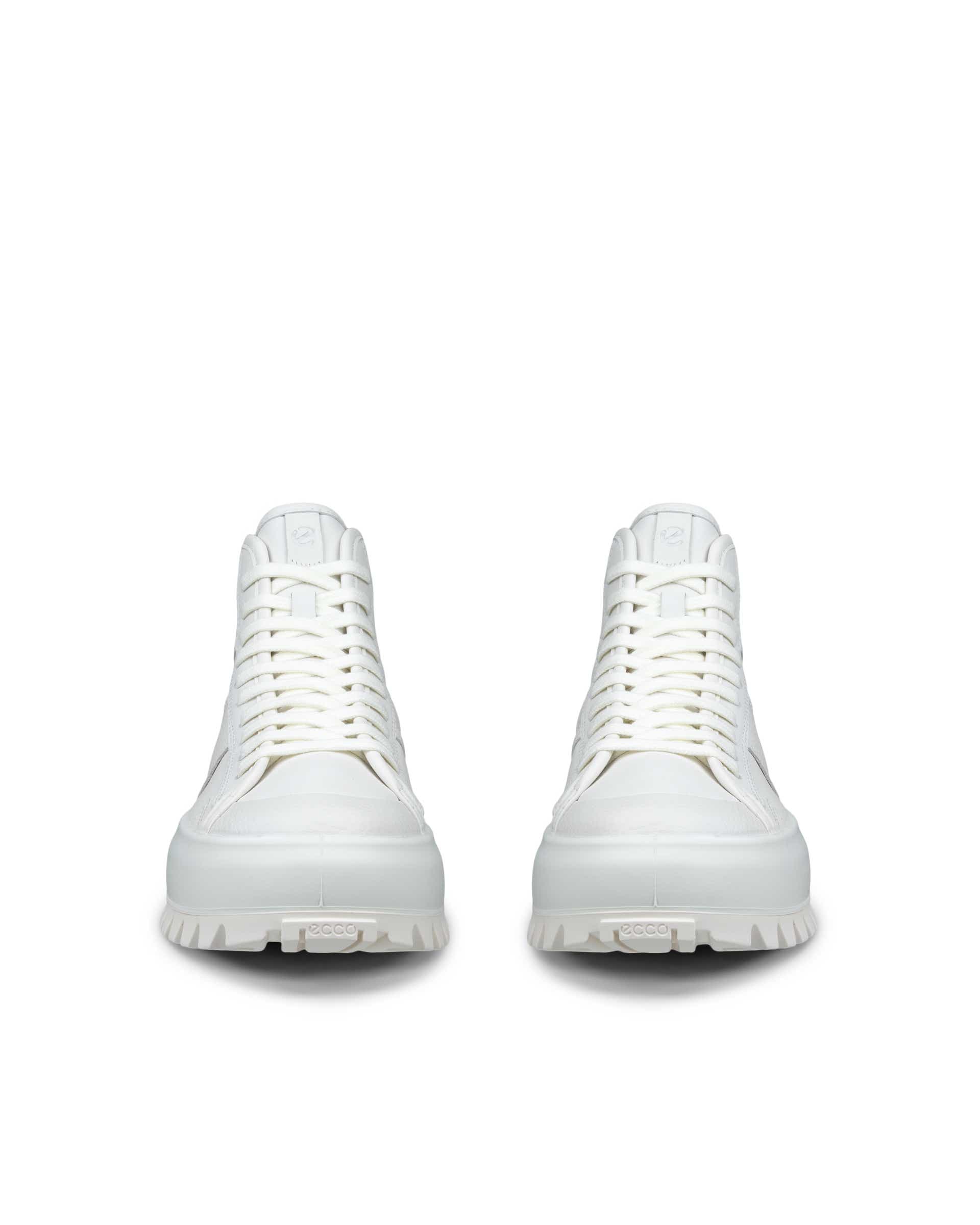 Women's ECCO® Street Ace Rugged Nubuck Gore-Tex High-Top Sneaker - White - Front pair