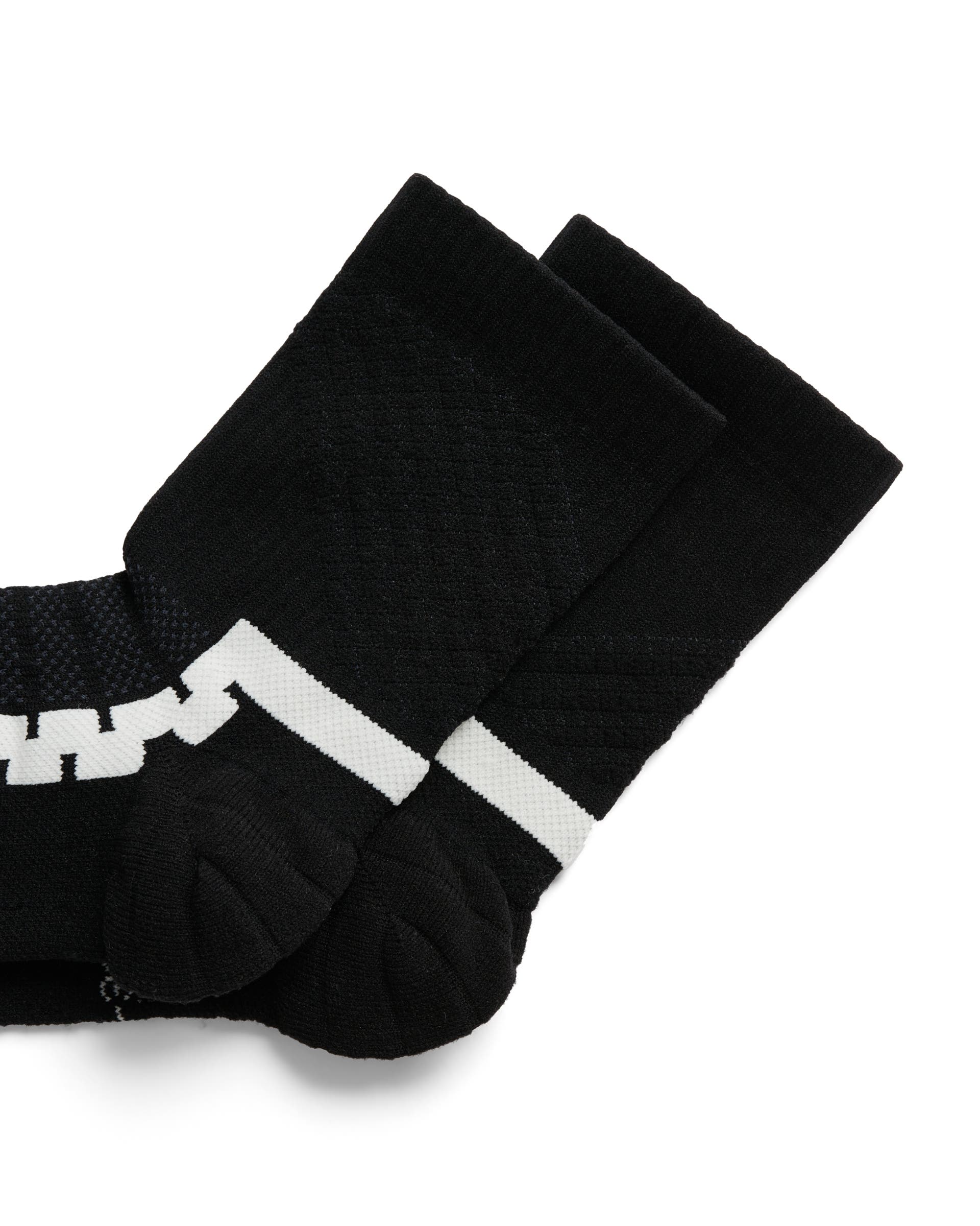 ECCO Tech Walking ユニセックス ファンクショナルミッドカットソックス - ブラック - Detail-1