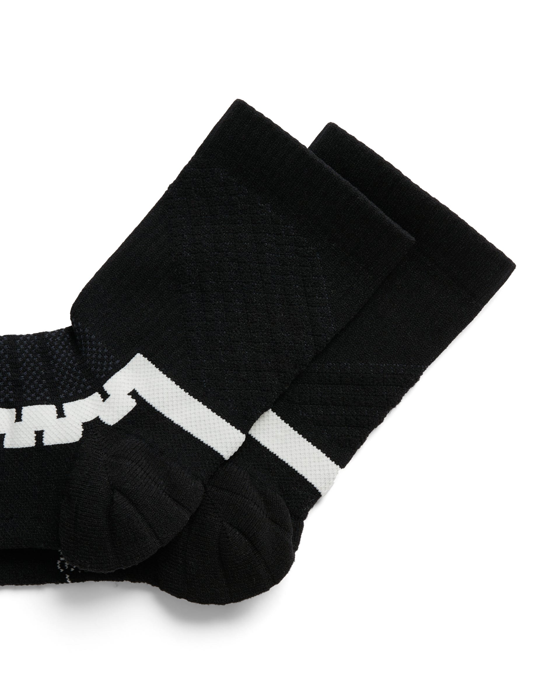 ECCO Tech Walking ユニセックス ファンクショナルミッドカットソックス - ブラック - Detail-1