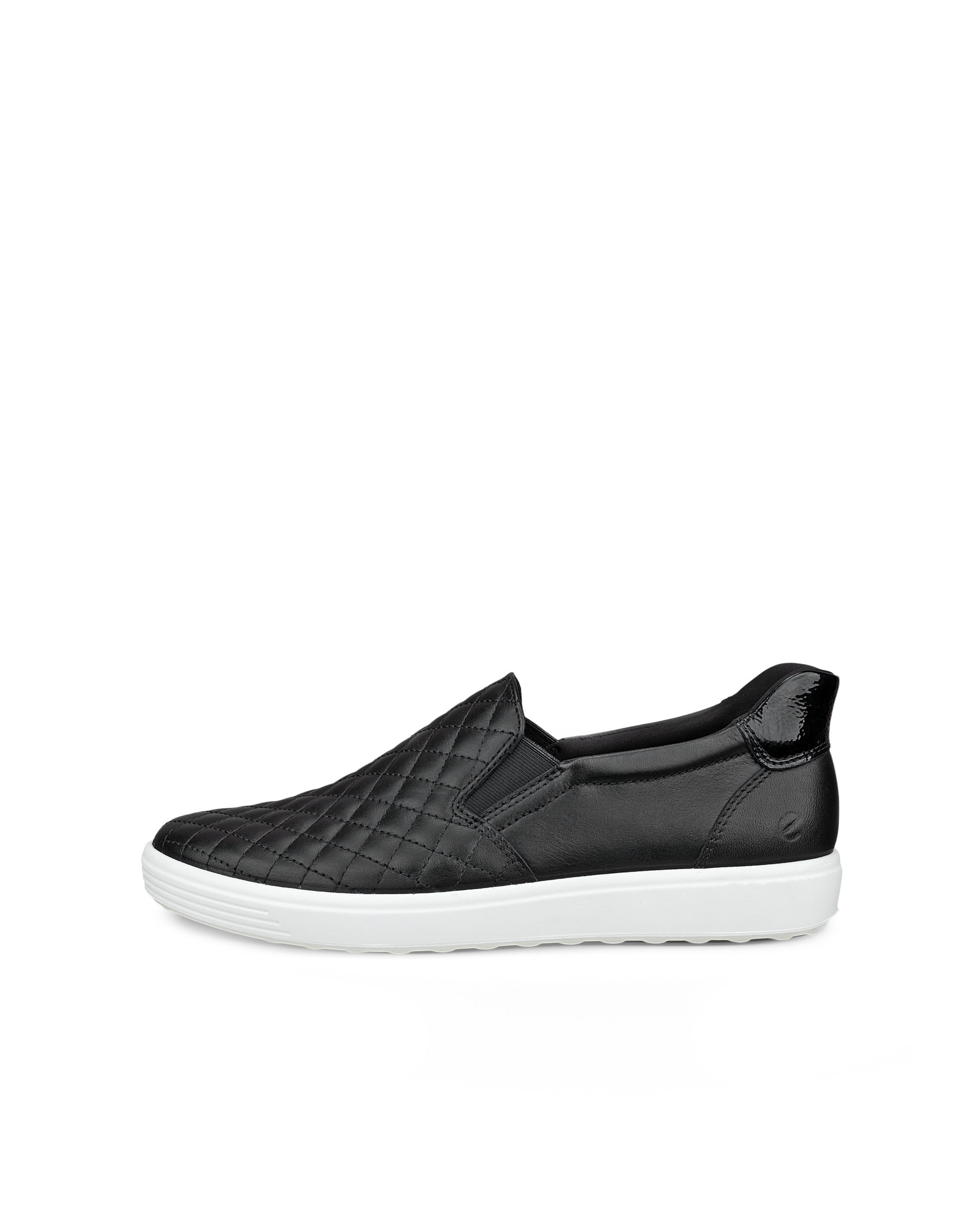 (取寄) エコー レディース ソフト 7 ウーブン スリッポン リ ECCO women Soft 7 Woven Slip-On II Silver Heavy Women's ECCO® Soft 7 Leather Slip-On | Silver