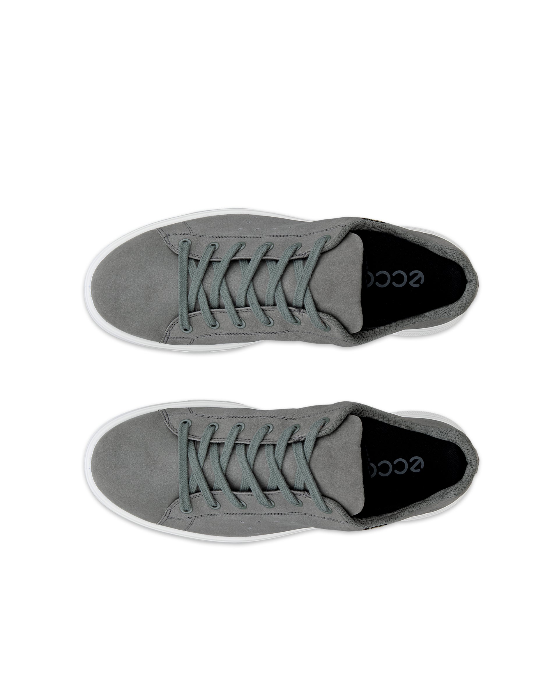 ECCO® STREET 720 baskets en nubuck Gore-Tex pour homme - Gris - Top left pair