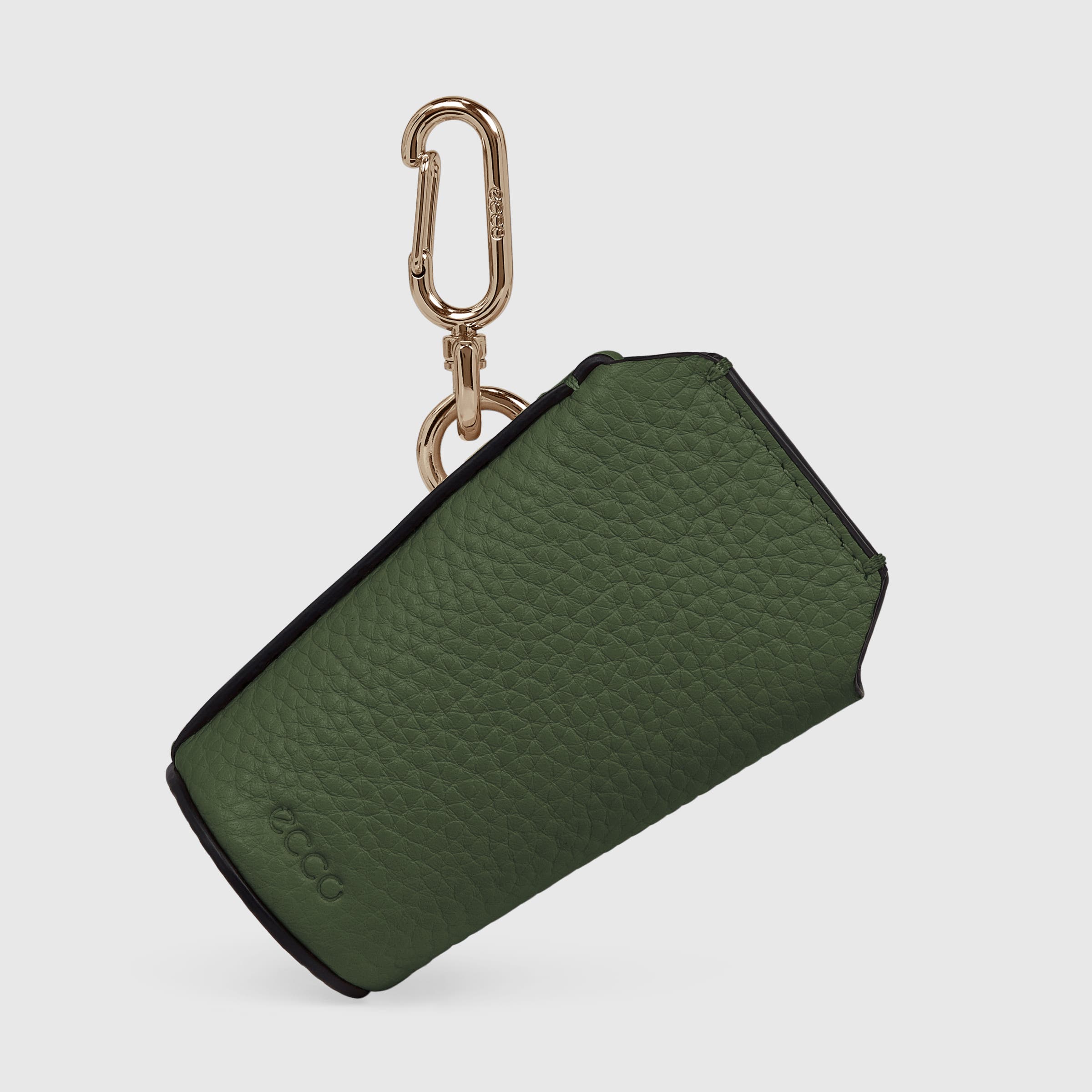 ECCO® Textureblock Pot Mini Leather Pouch Wallet - Green - Main
