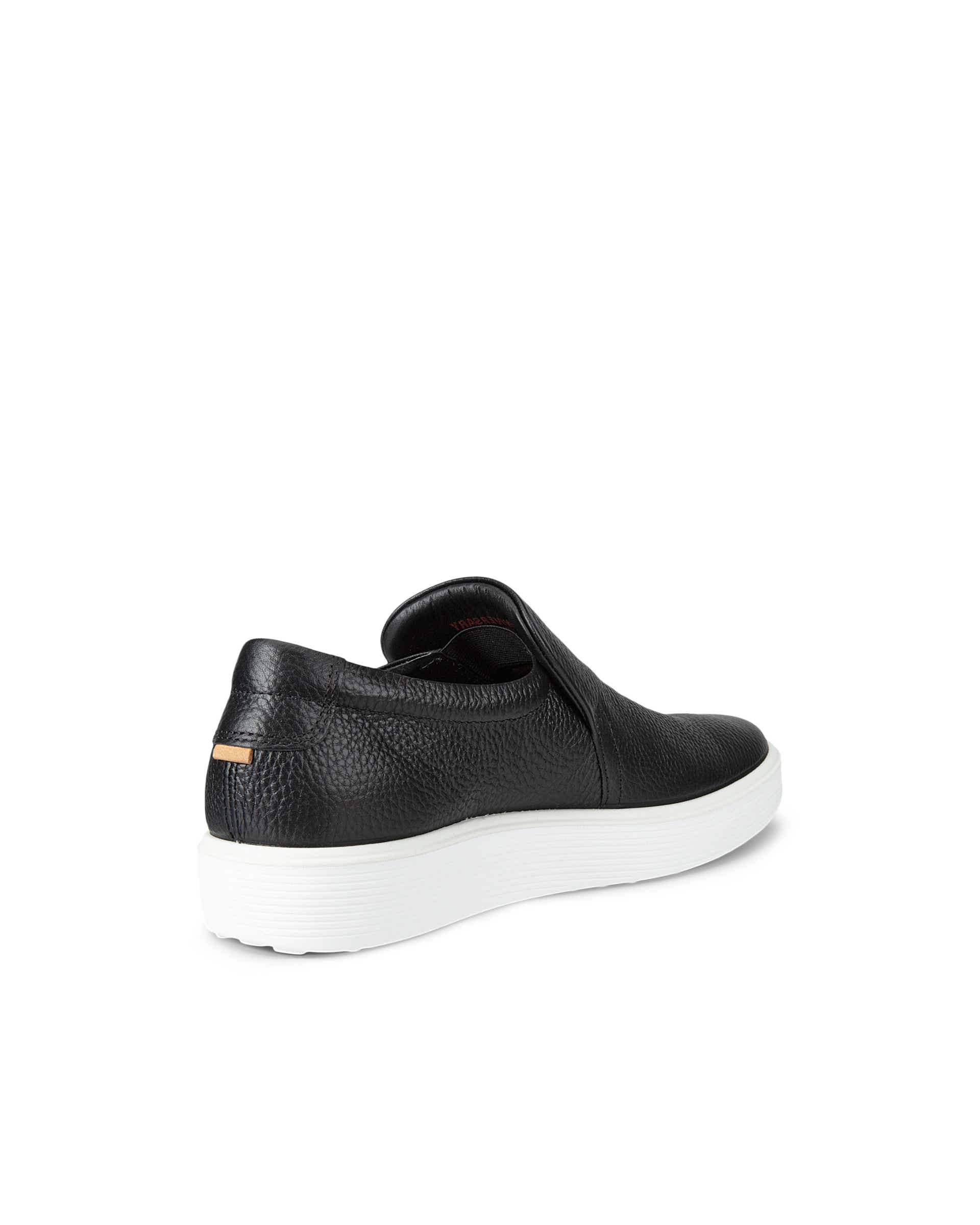 ECCO Soft 60 ウィメンズ レザースリッポンスニーカー - ブラック - Back