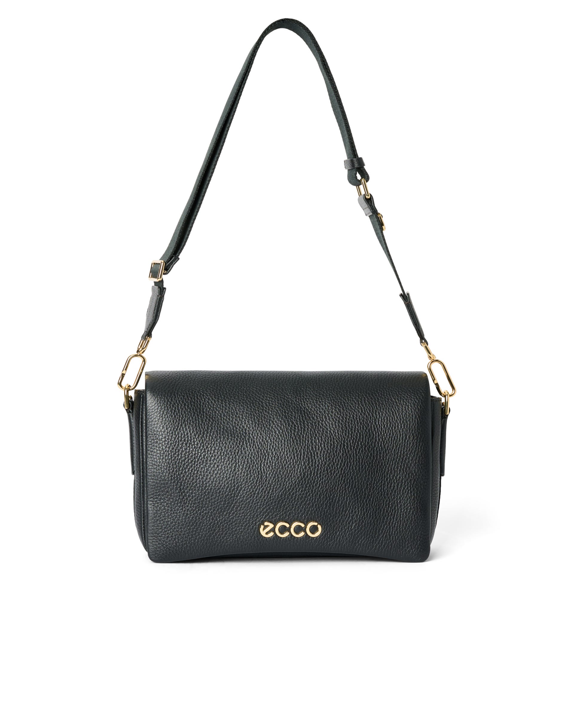 ECCO Pinch Large Soft Pebbled レザークロスボディバッグ - ブラック - Main