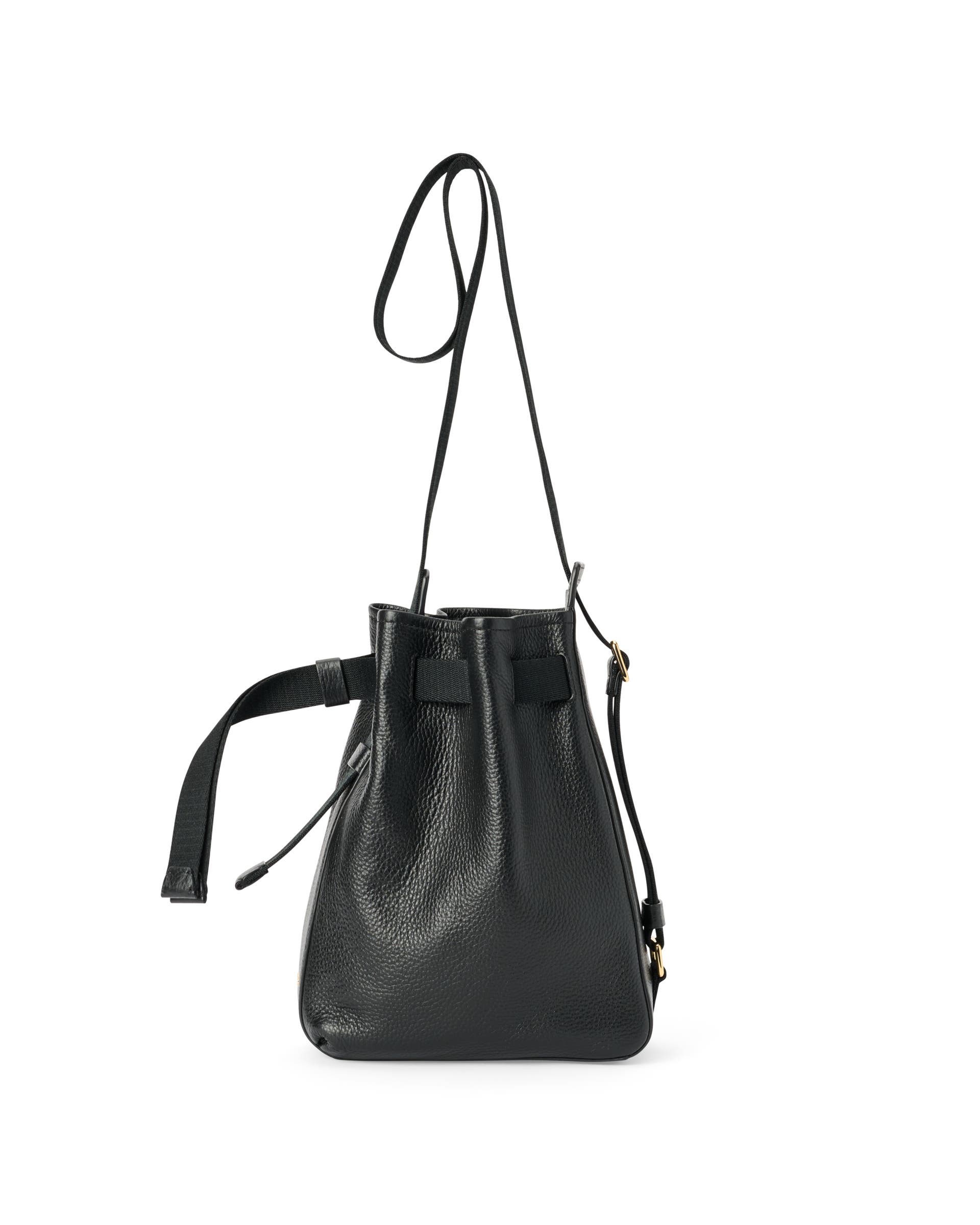 Kožená voľná kabelka ECCO® Sail - Čierna - Back