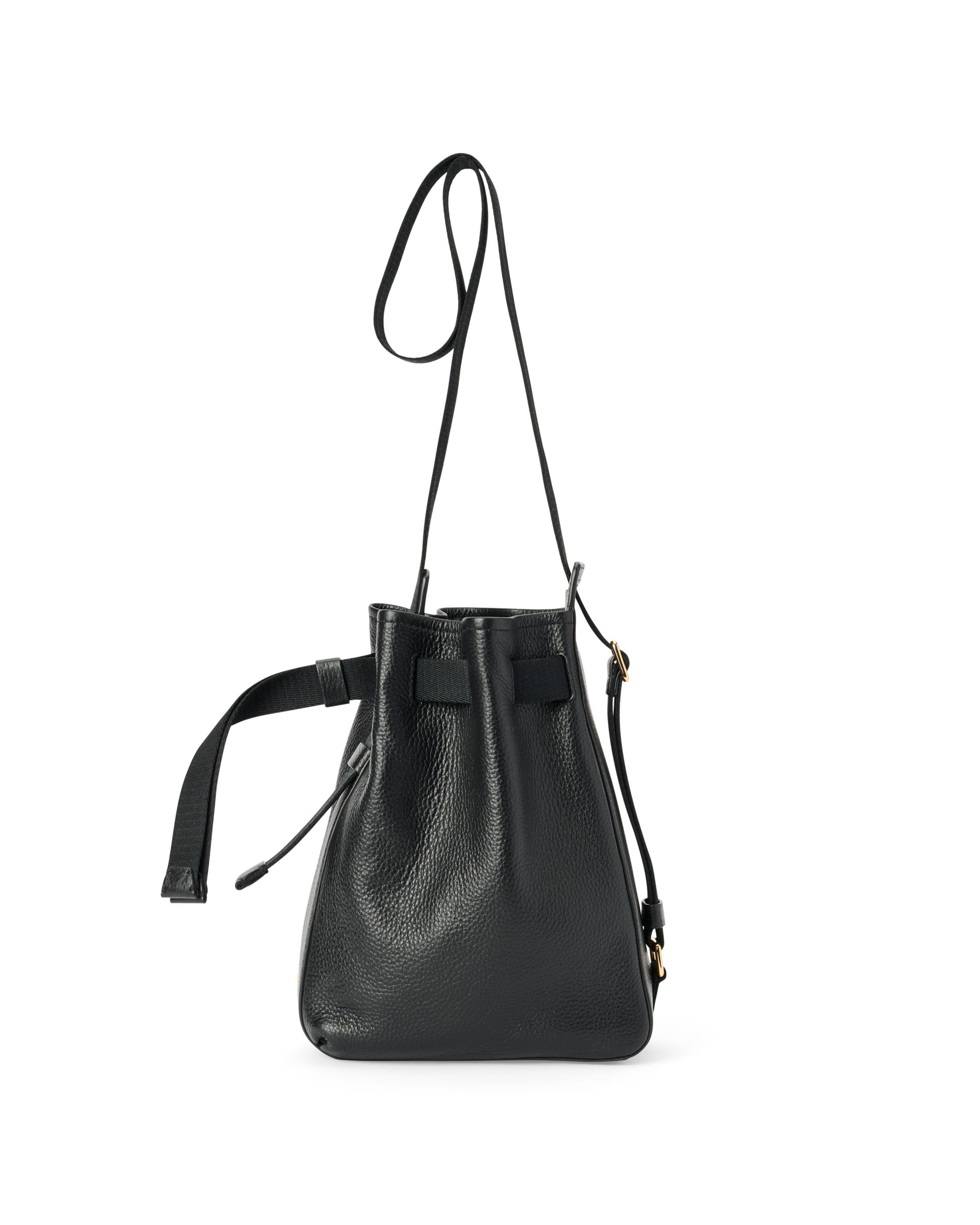 Kožená voľná kabelka ECCO® Sail - Čierna - Back