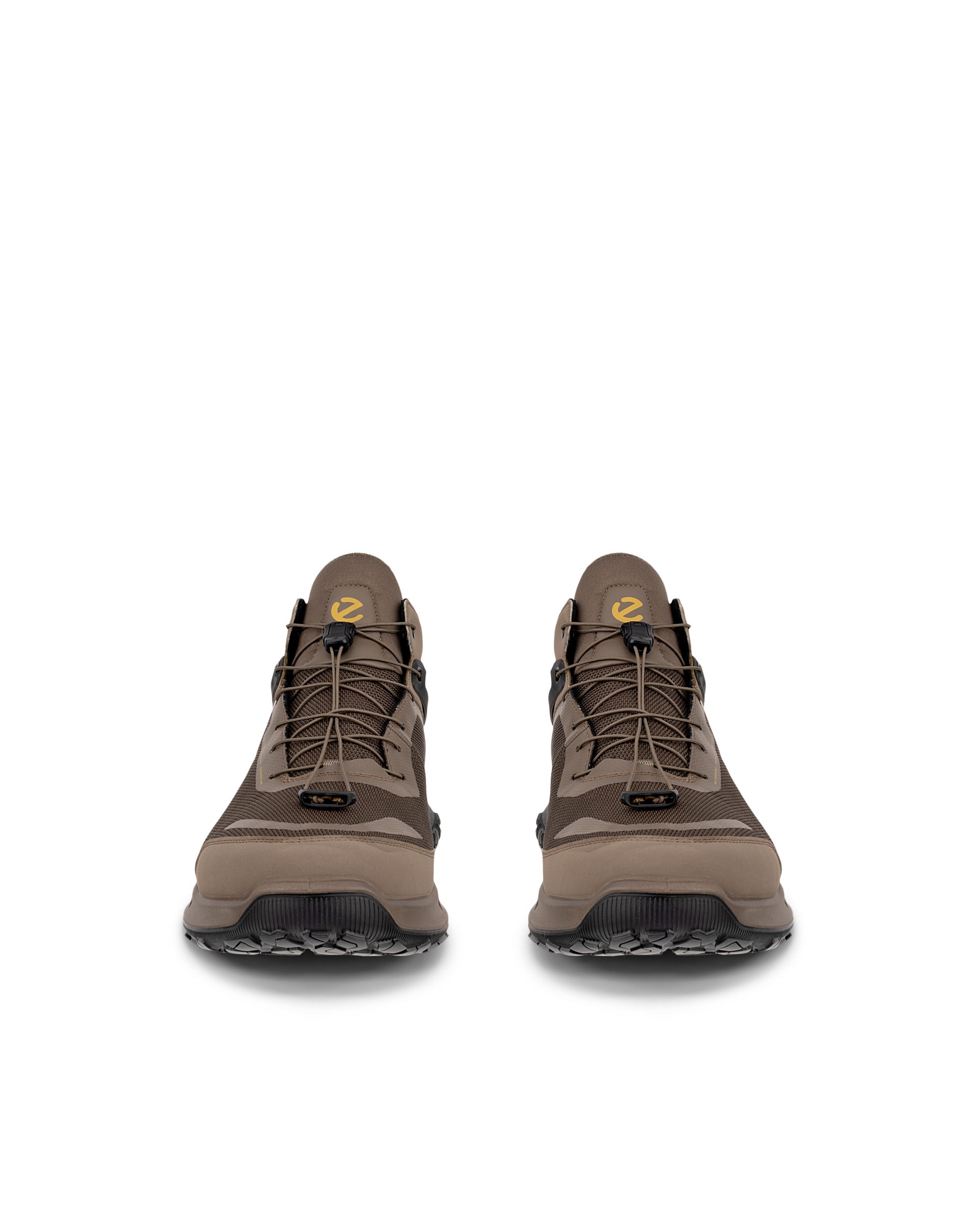 Moški vodoodporni srednje visoki pohodni gležnjarji ECCO® ULT-TRN - Rjava - Front pair