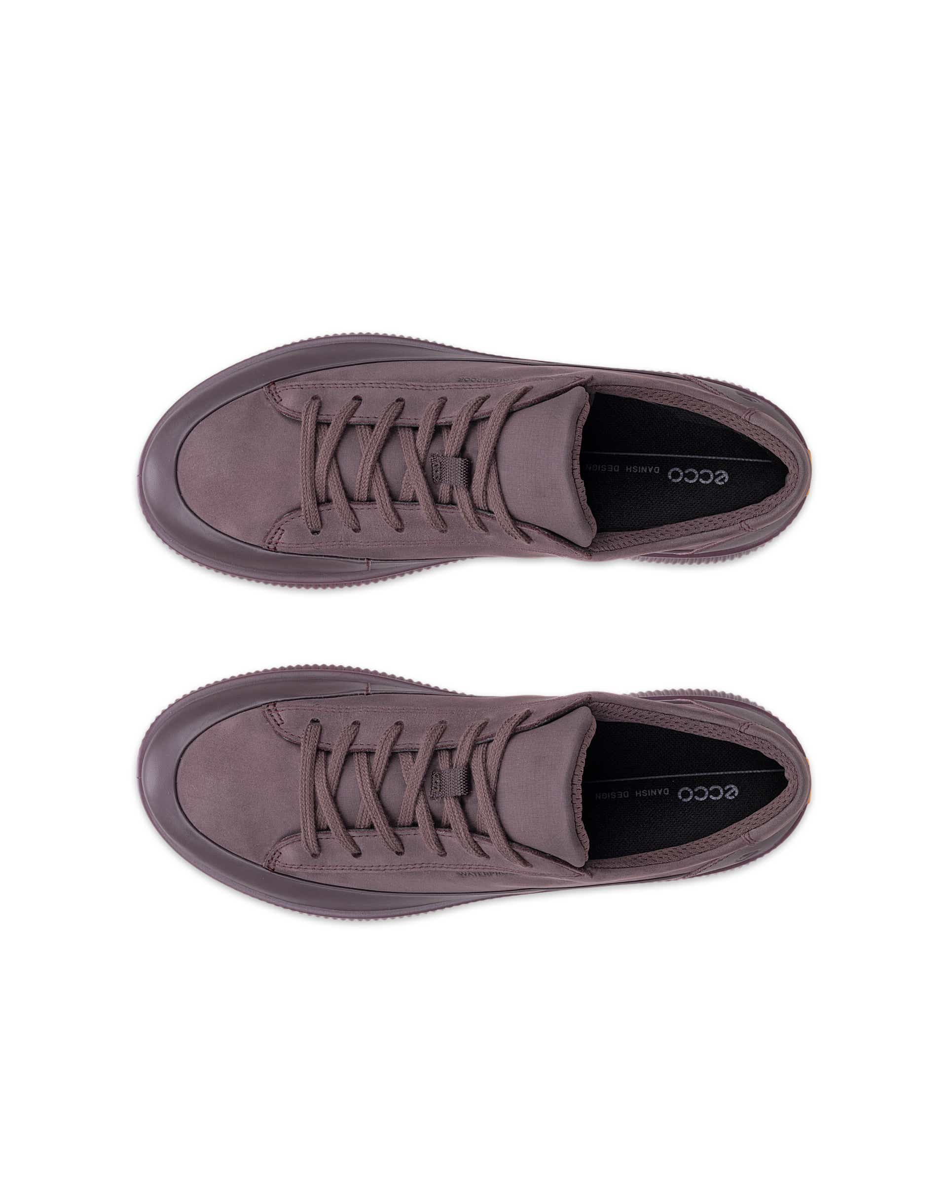 ECCO® SOFT ZERO chaussures imperméable en nubuck pour femme - Violet - Top left pair