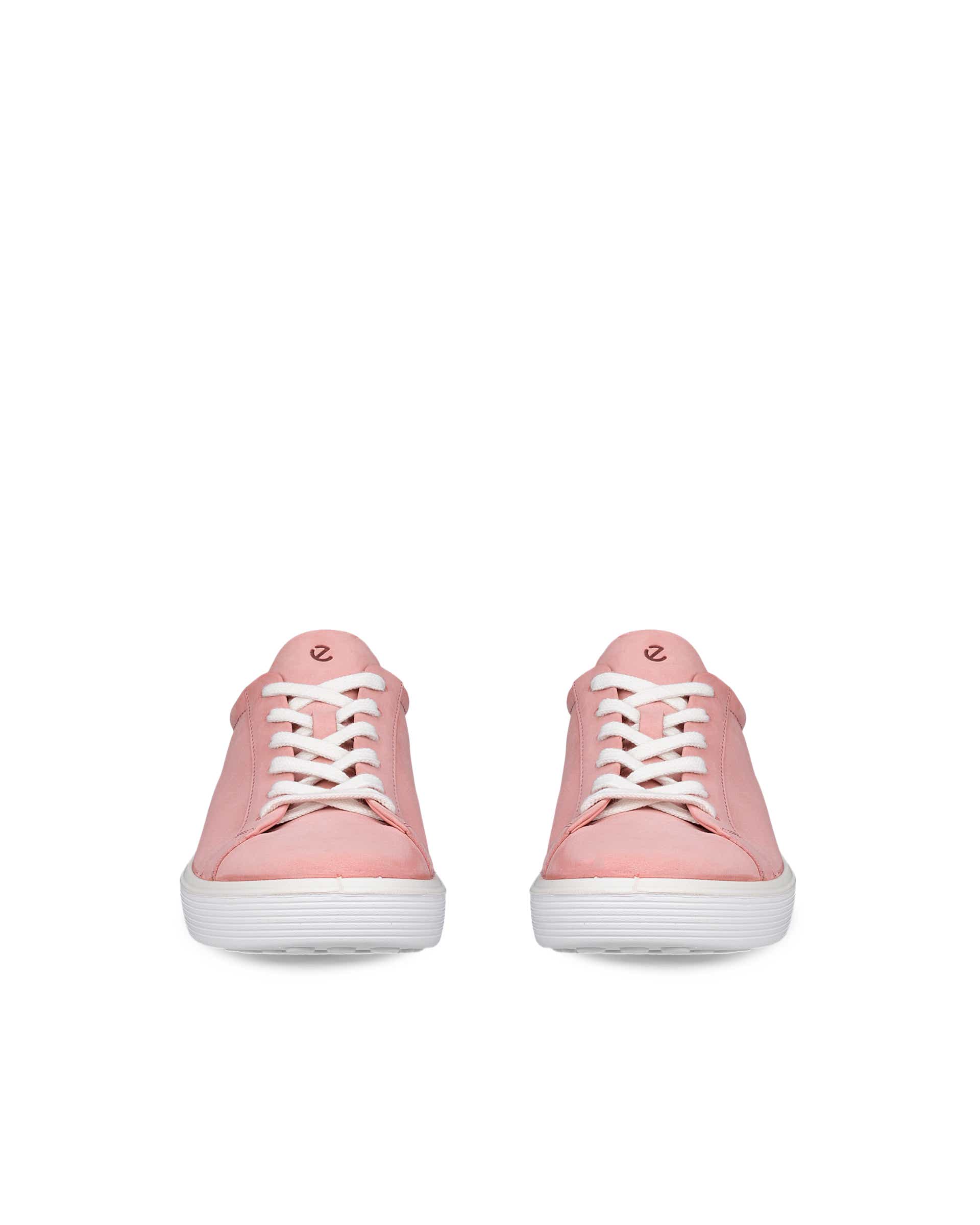 Women's ECCO® Soft 60 Nubuck Sneaker - Pink - Front pair