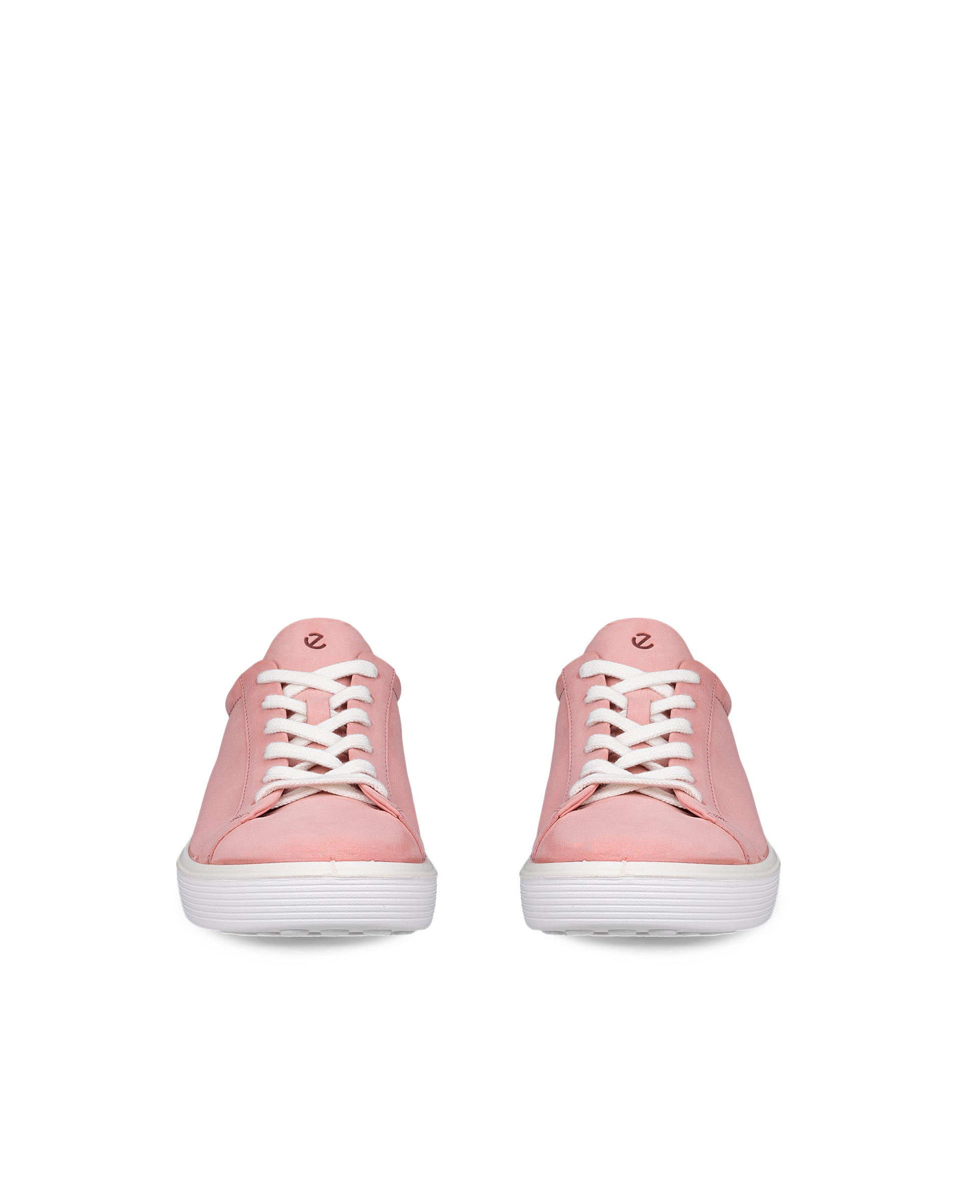 Women's ECCO® Soft 60 Nubuck Sneaker - Pink - Front pair