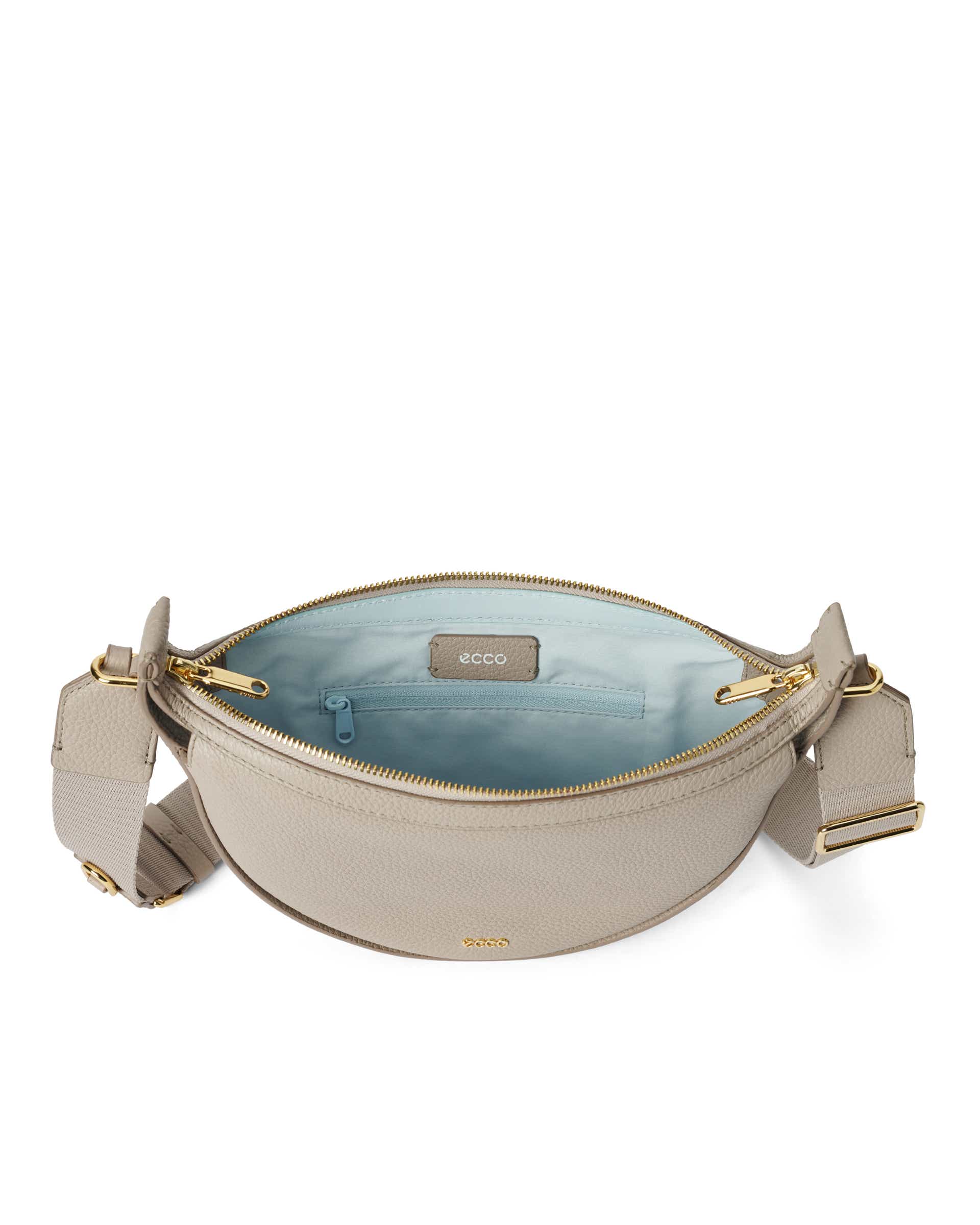 ECCO® Small Fortune Leather Crossbody Bag - Beige - Inside