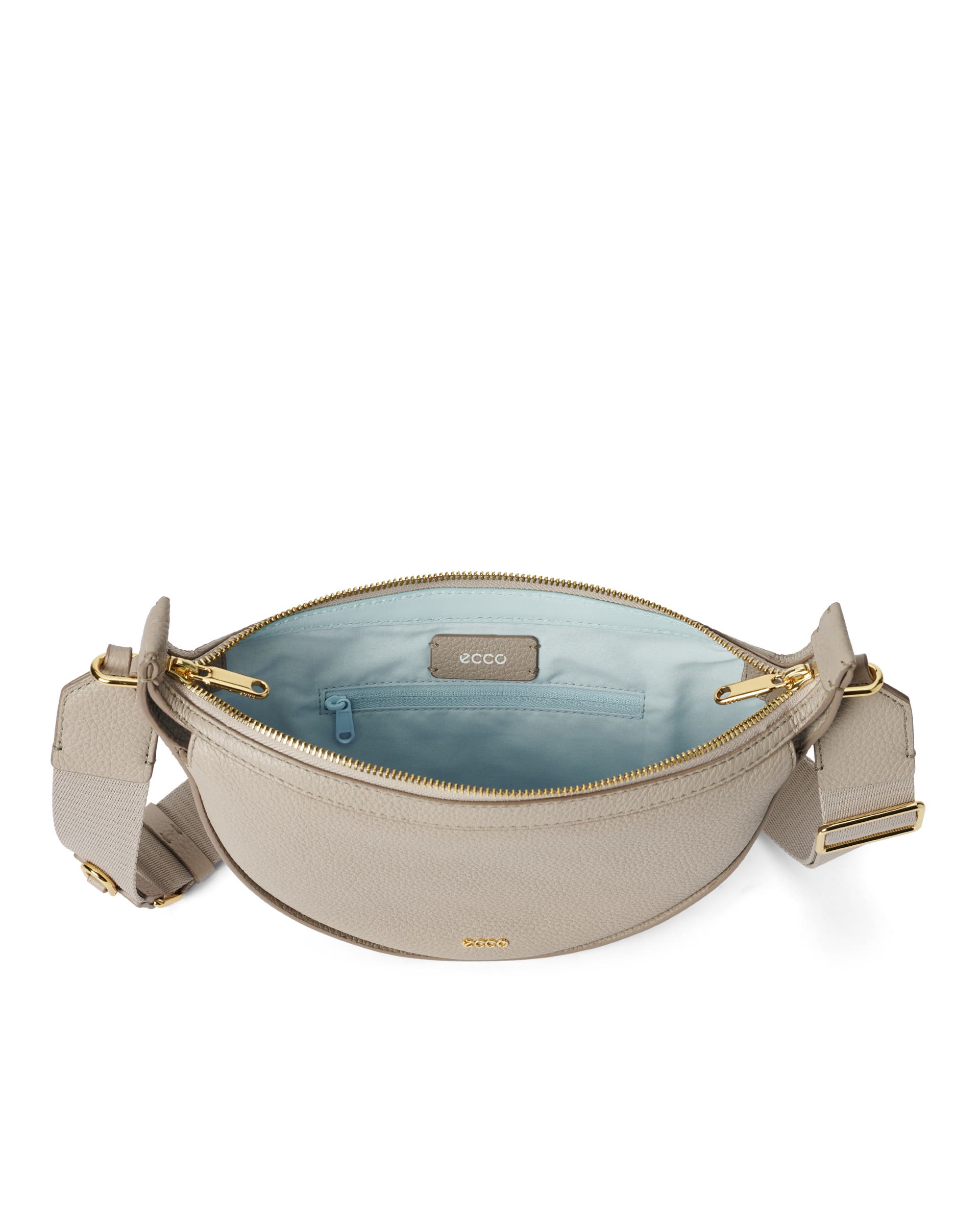 ECCO® Small Fortune Leather Crossbody Bag - Beige - Inside