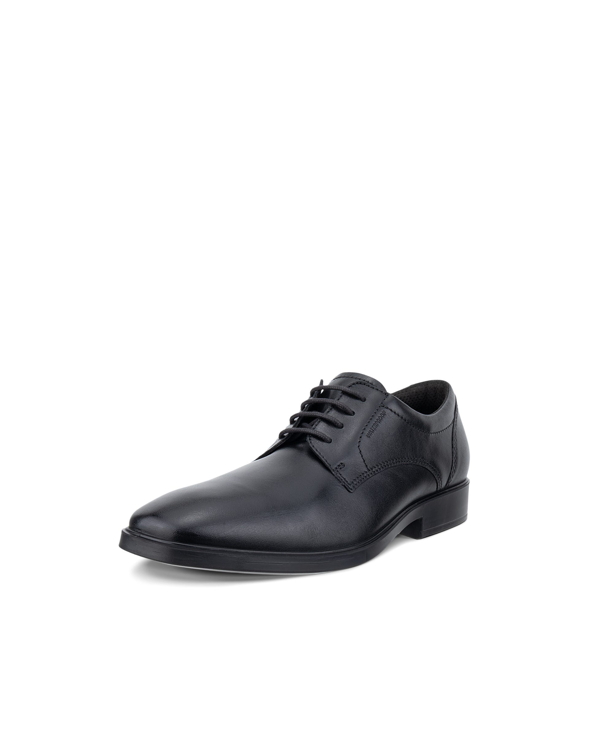 Men's ECCO® Metropole Milan Leather Derby Shoe - Black - Main