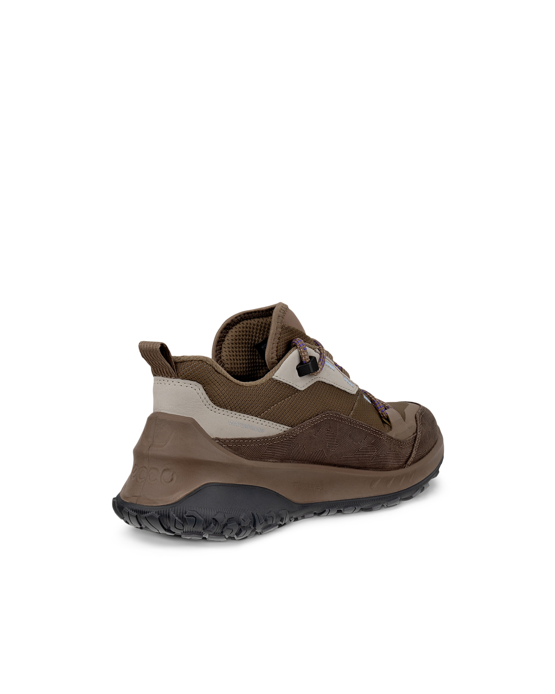 Zapatillas de senderismo de nobuk impermeables ECCO® ULT-TRN Low para mujer - Marrón - Back