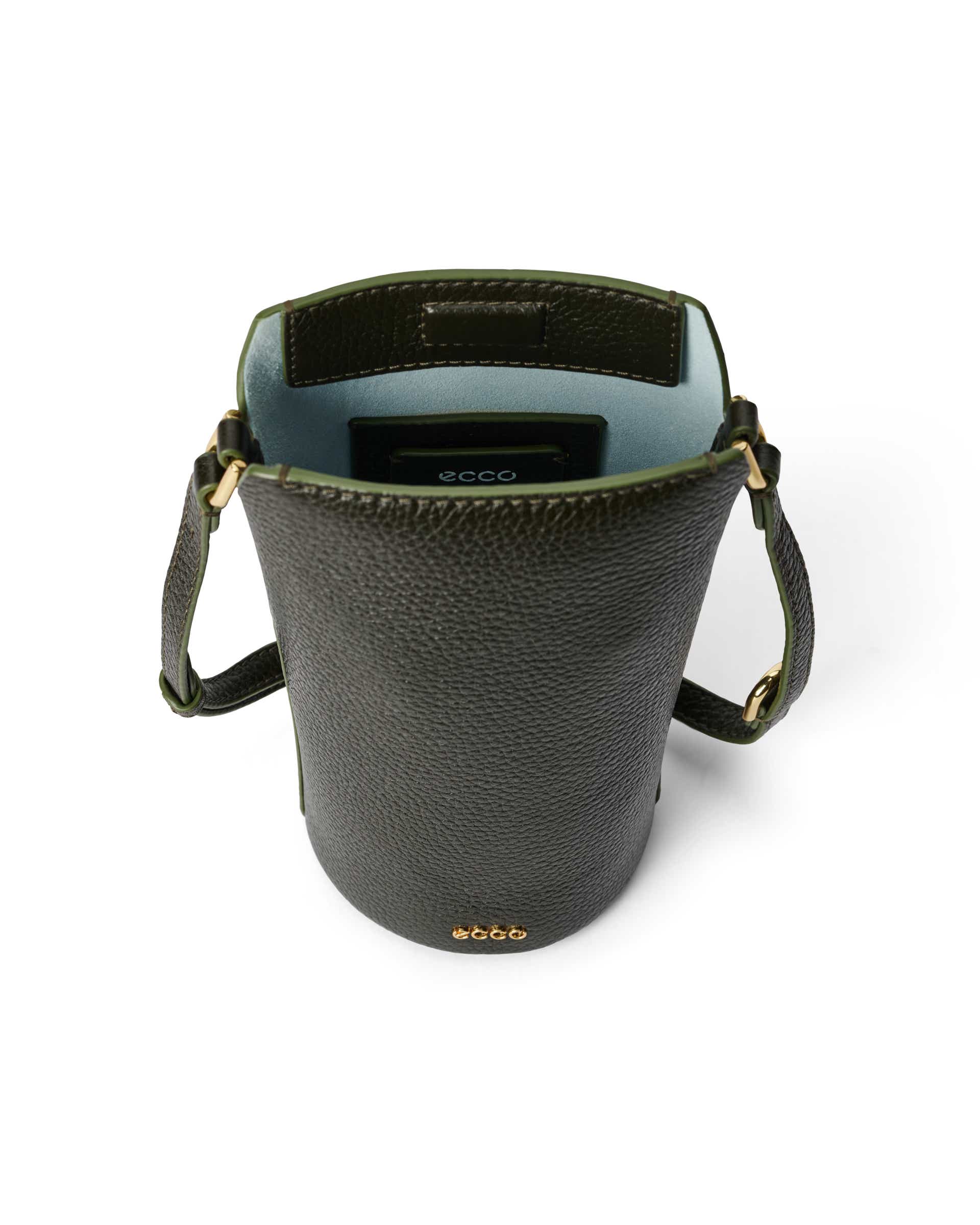 ECCO Pot Pebbled レザークロスボディバッグ | グリーン ECCO Pot Pebbled レザークロスボディバッグ | グリーン