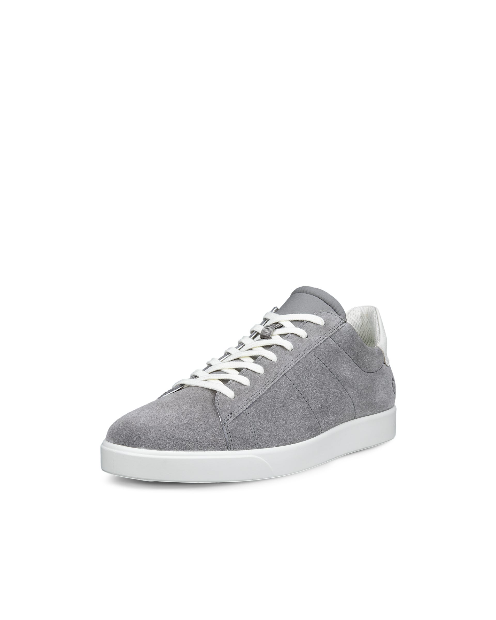 ECCO® STREET LITE heren suède sneaker - Grijs - Outside