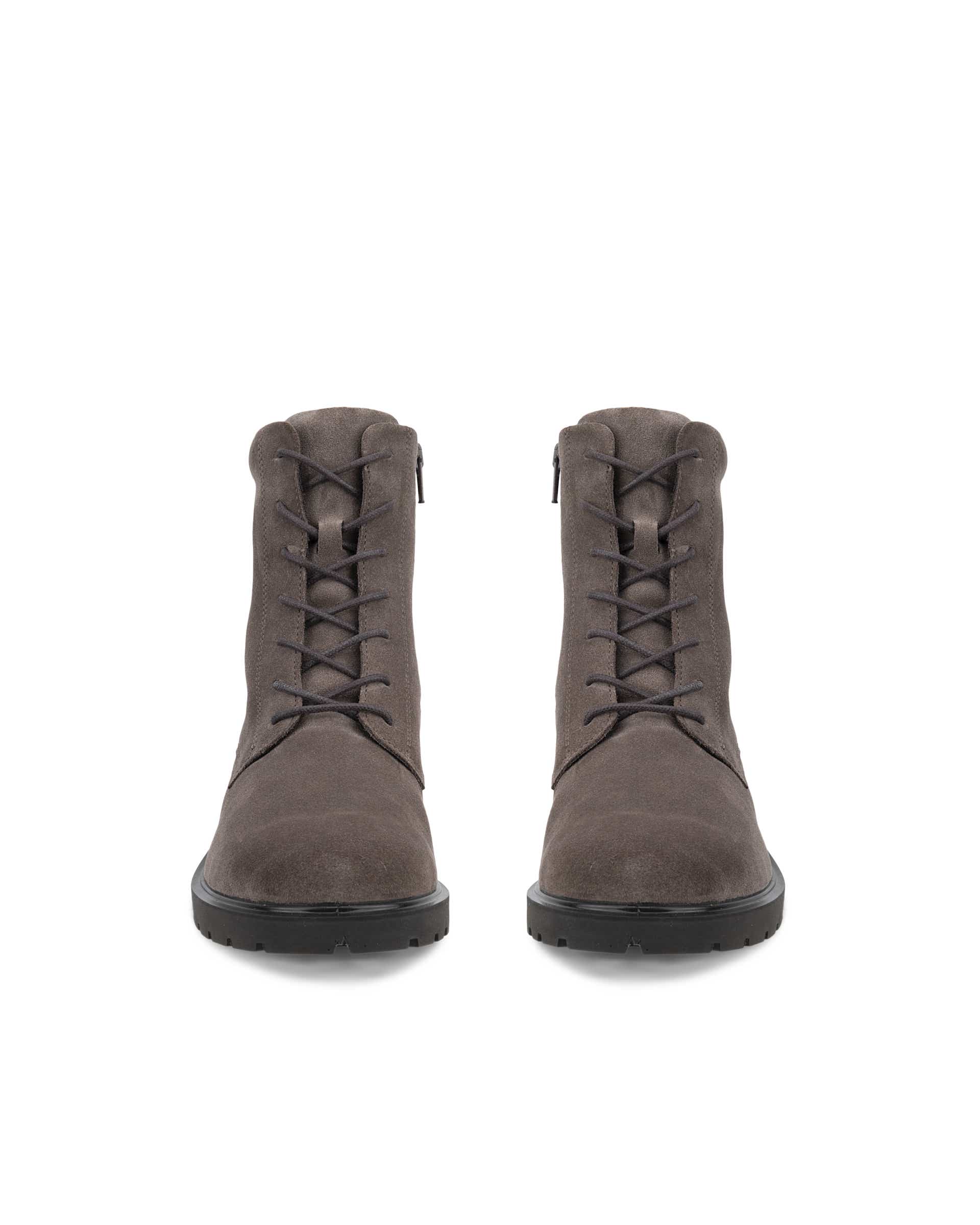 Women's ECCO® METROPOLE VIENNA Suede Mid-Cut Boot - Brown - Front pair